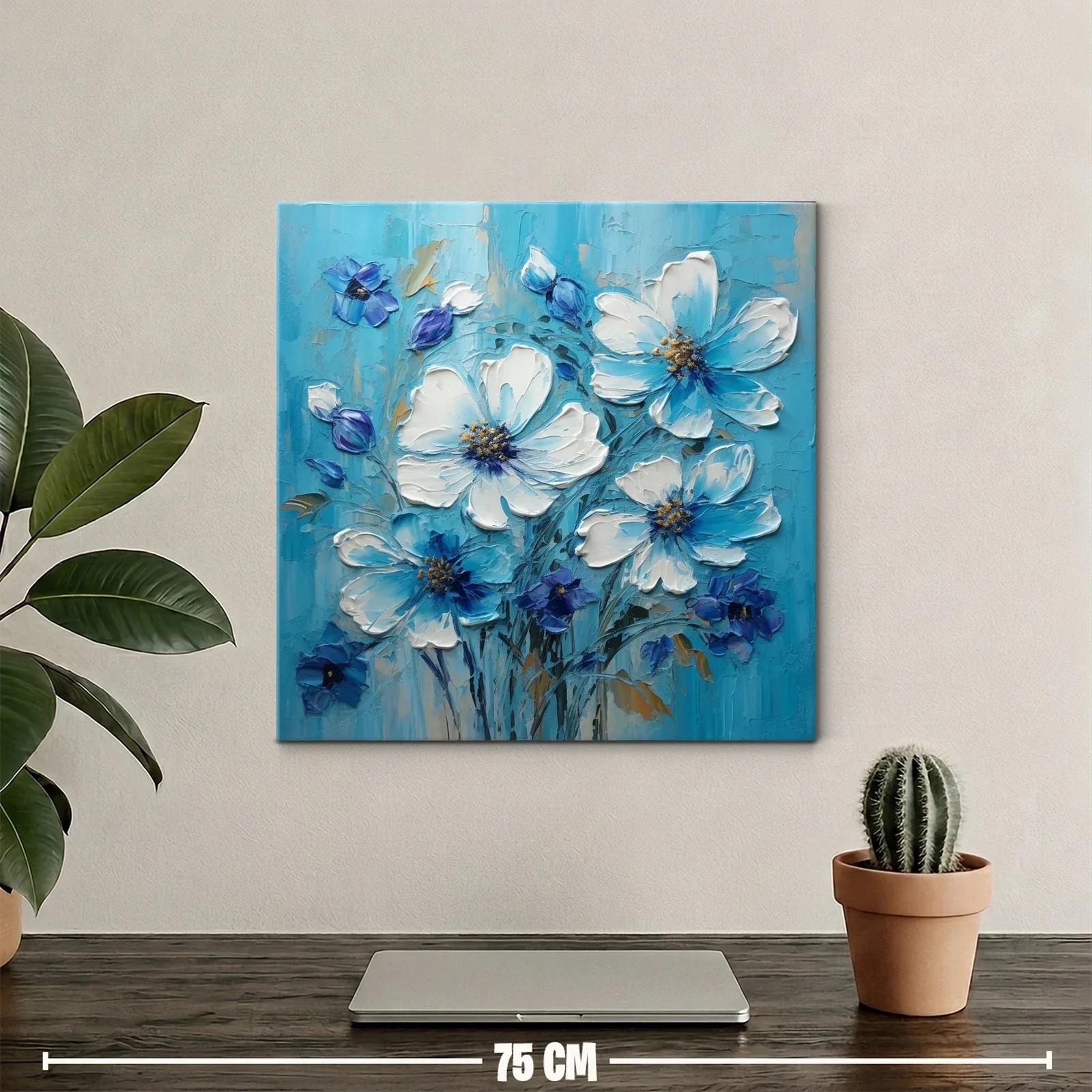 Maravilloso cuadro floral en tonos azules y blancos — miniatura 2