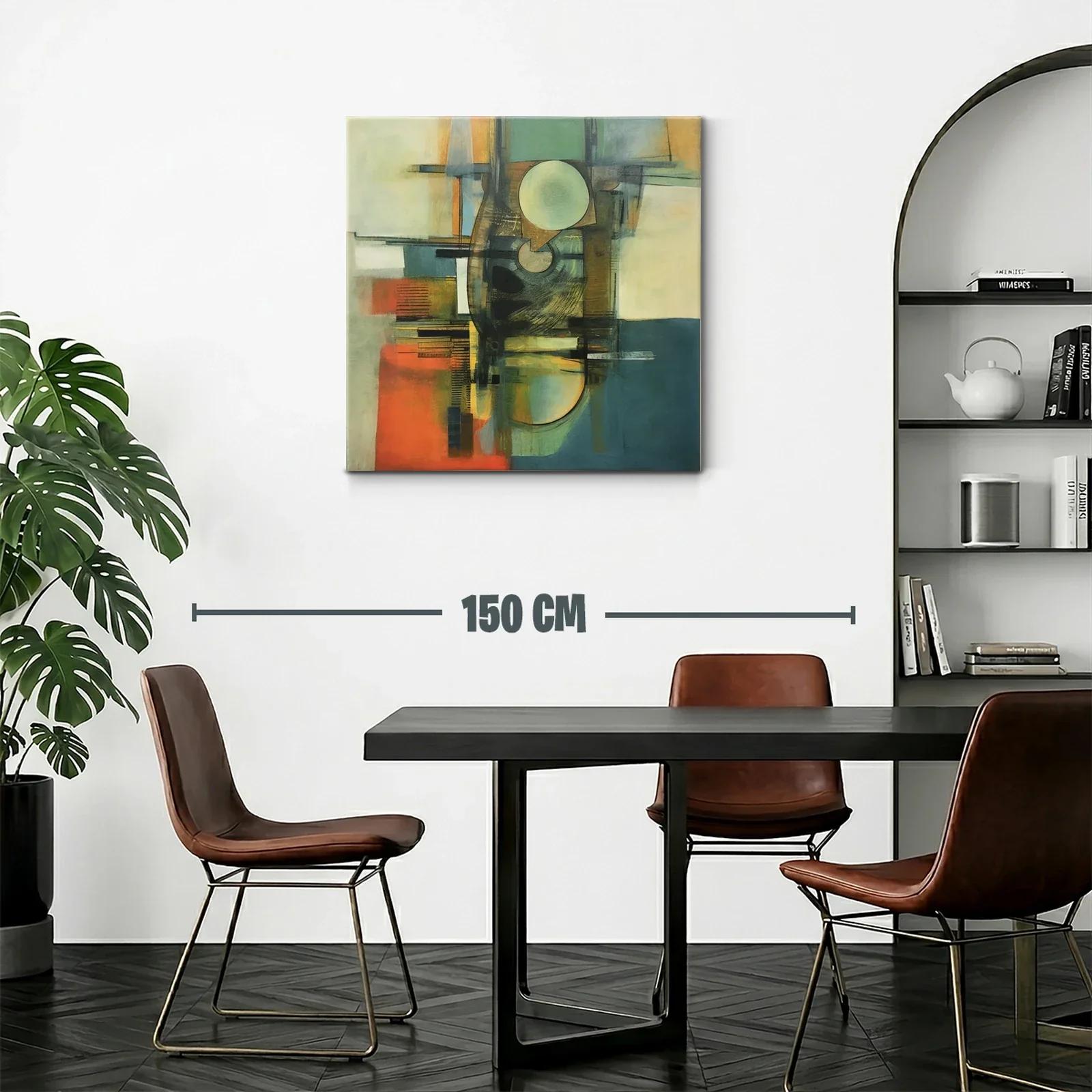 Composición abstracta con formas geométricas y tonos cálidos — miniatura 2
