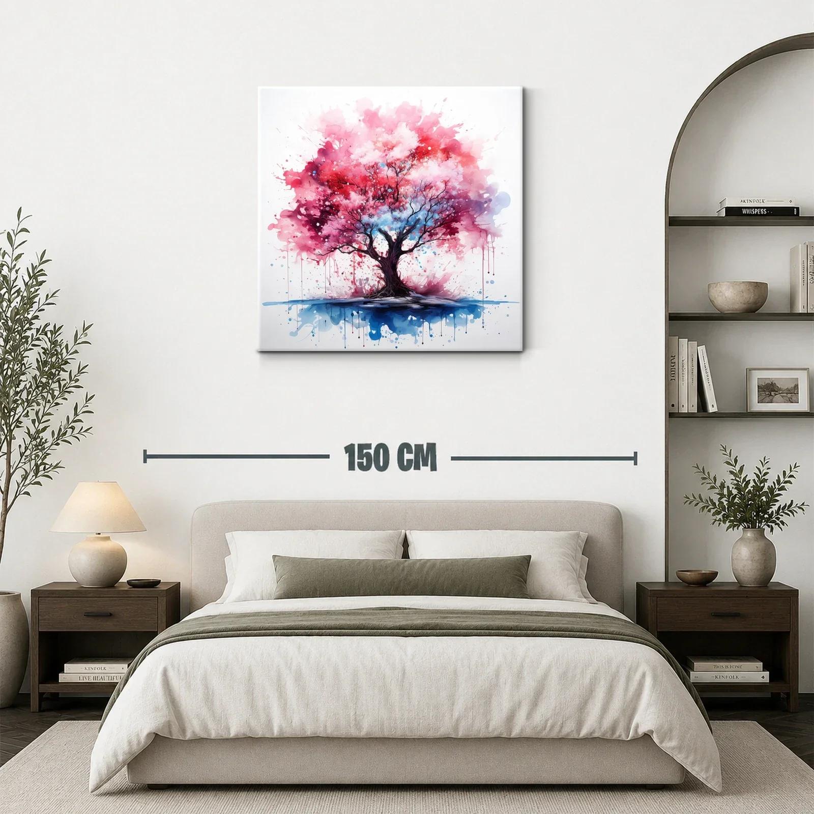Árbol vibrante entre tonos rosas y azulados — miniatura 3