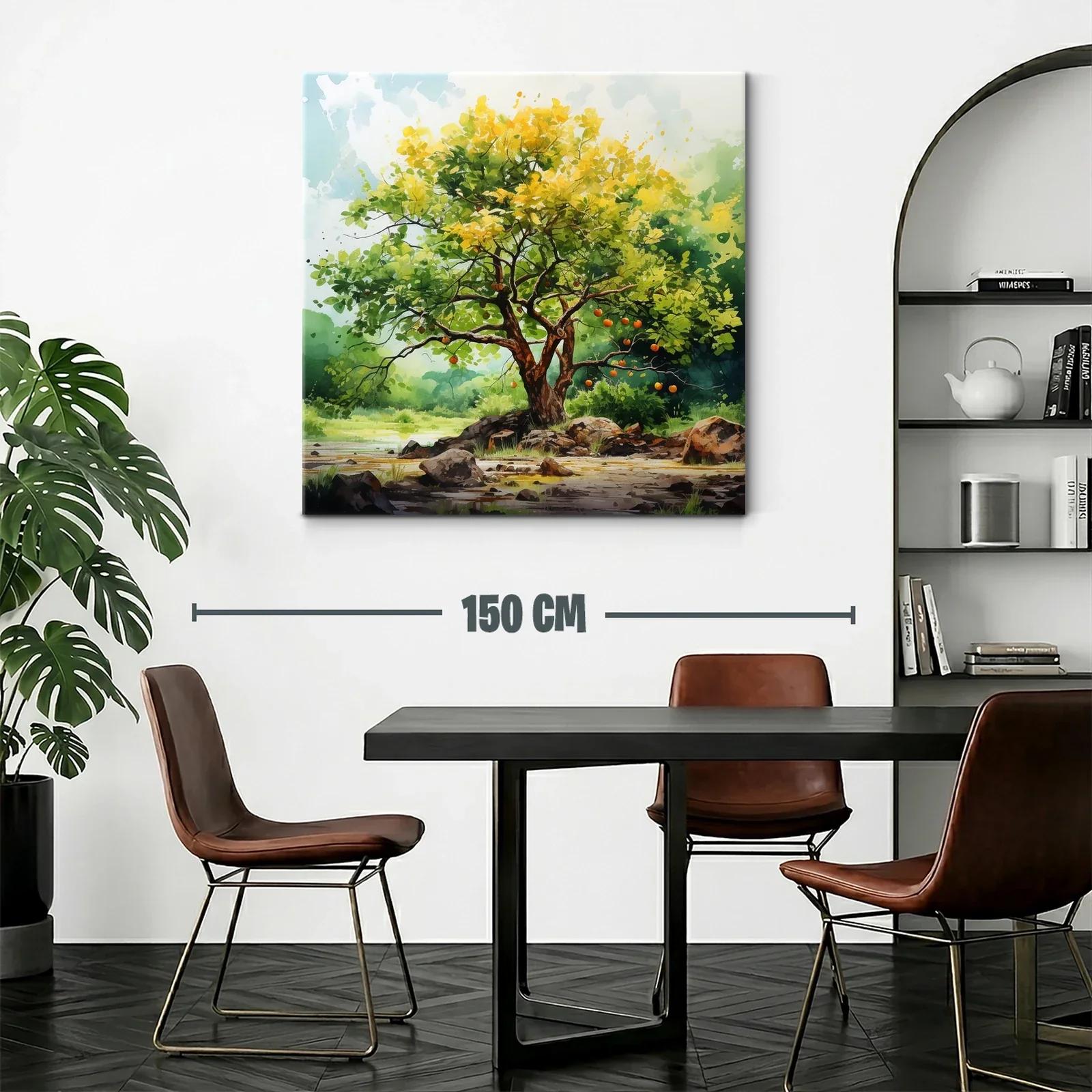 Árbol frutal lleno de vida en paisaje natural sereno — miniatura 2