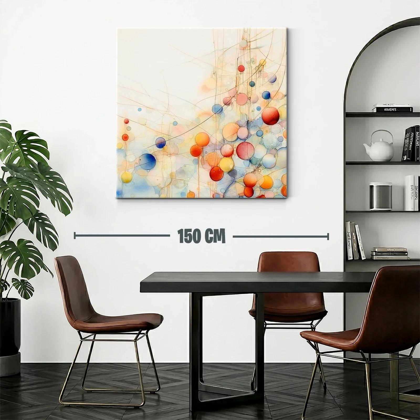 Composición abstracta de esferas en tonos cálidos y fríos — miniatura 2