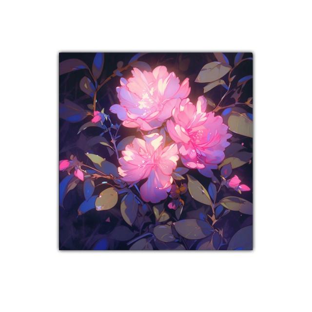 Ramo de flores rosas con contraste vibrante