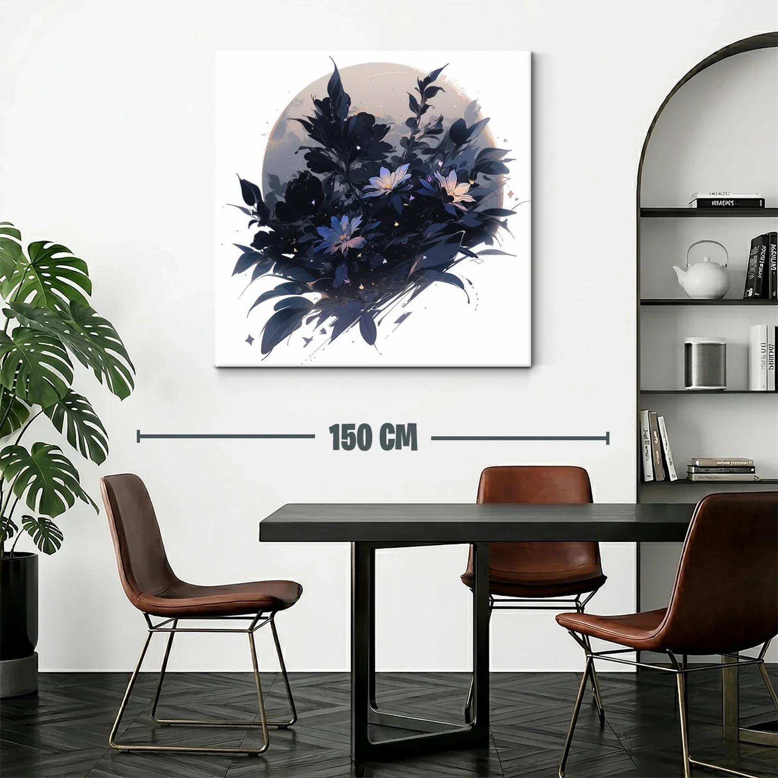 Ramo nocturno con flores en tonos azul y gris — miniatura 2