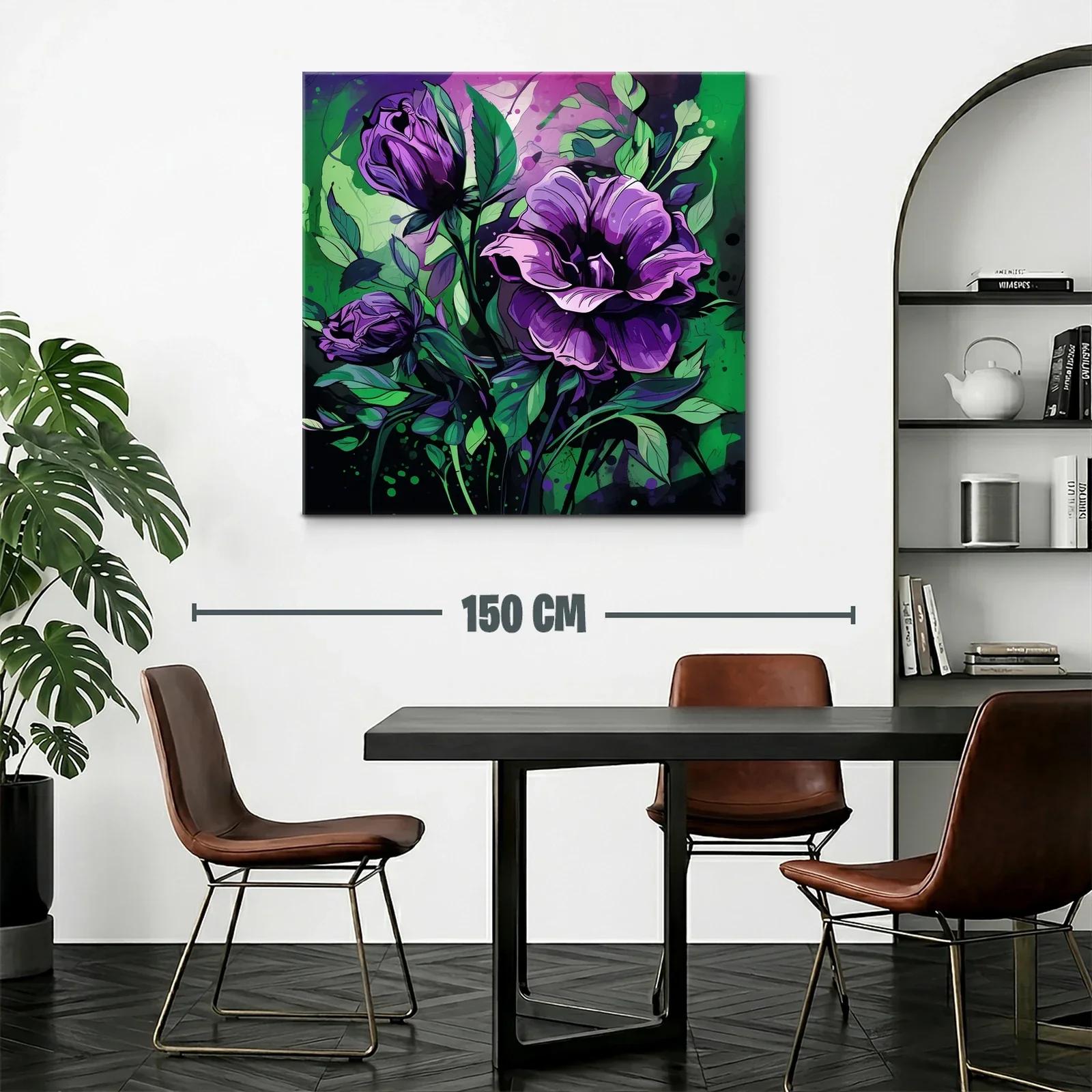 Floraciones vibrantes en tonos violetas y verdes — miniatura 2