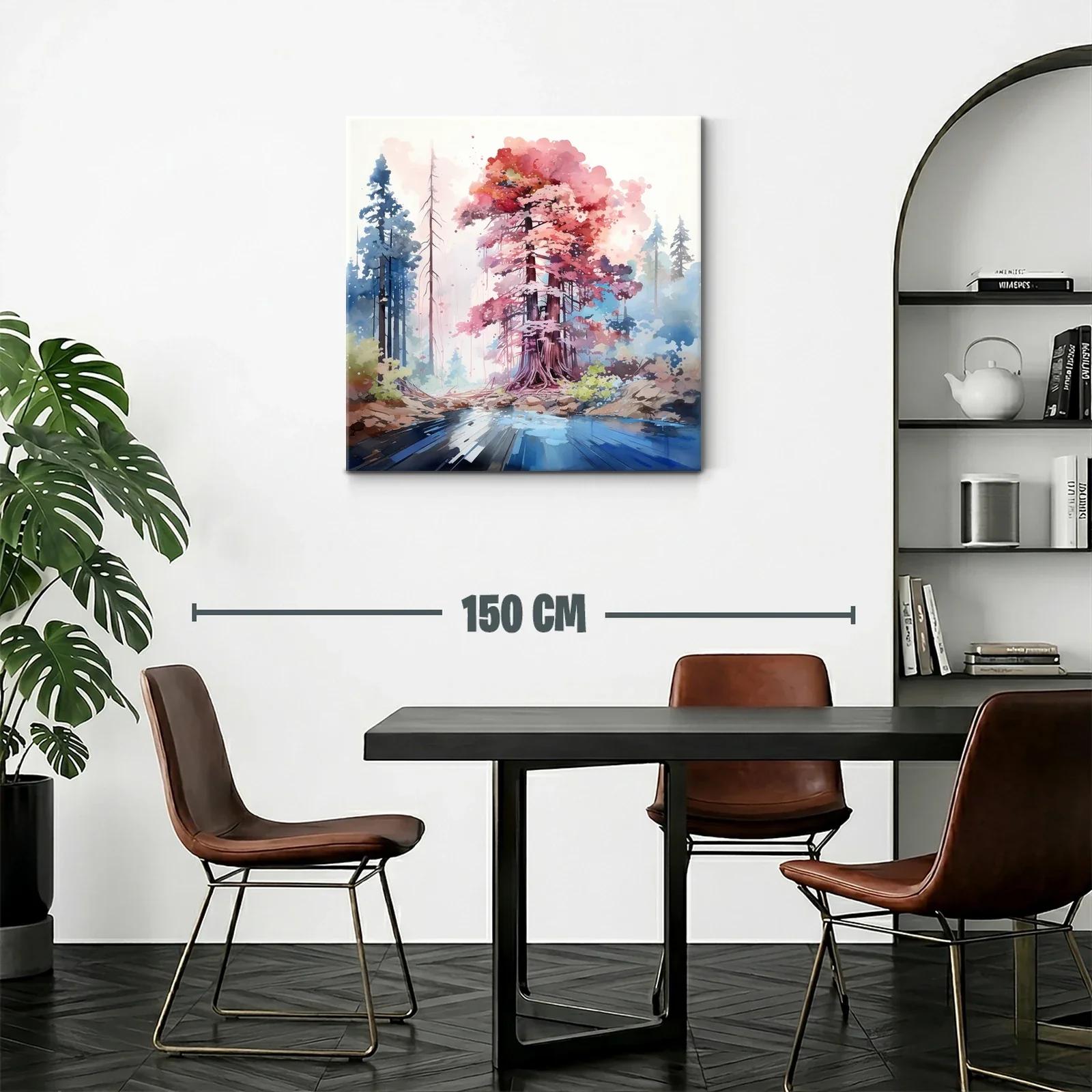Bosque encantado con tonos cálidos y reflejos azules — miniatura 2