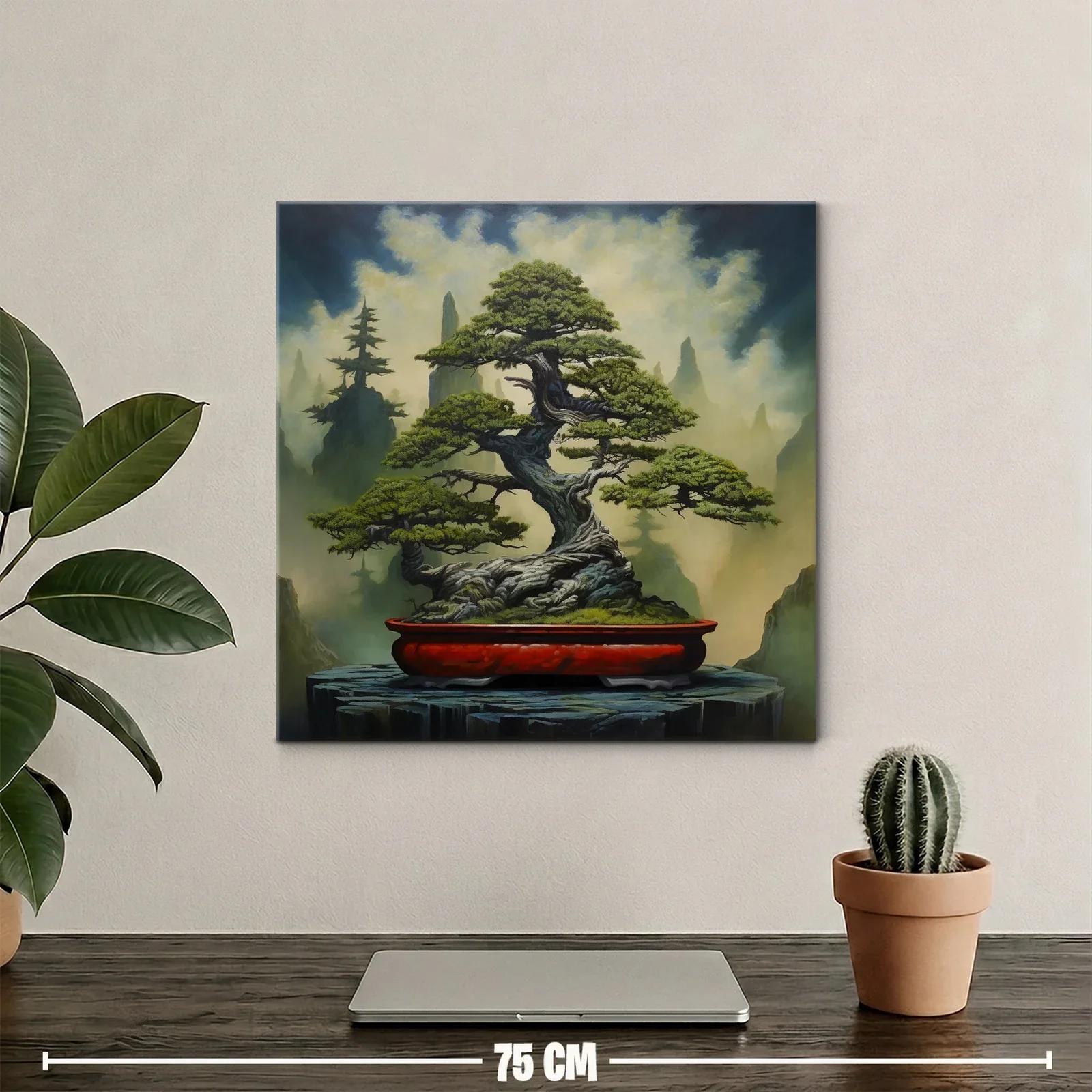 Serena composición de bonsái con atmósfera mística y paisajes — miniatura 2