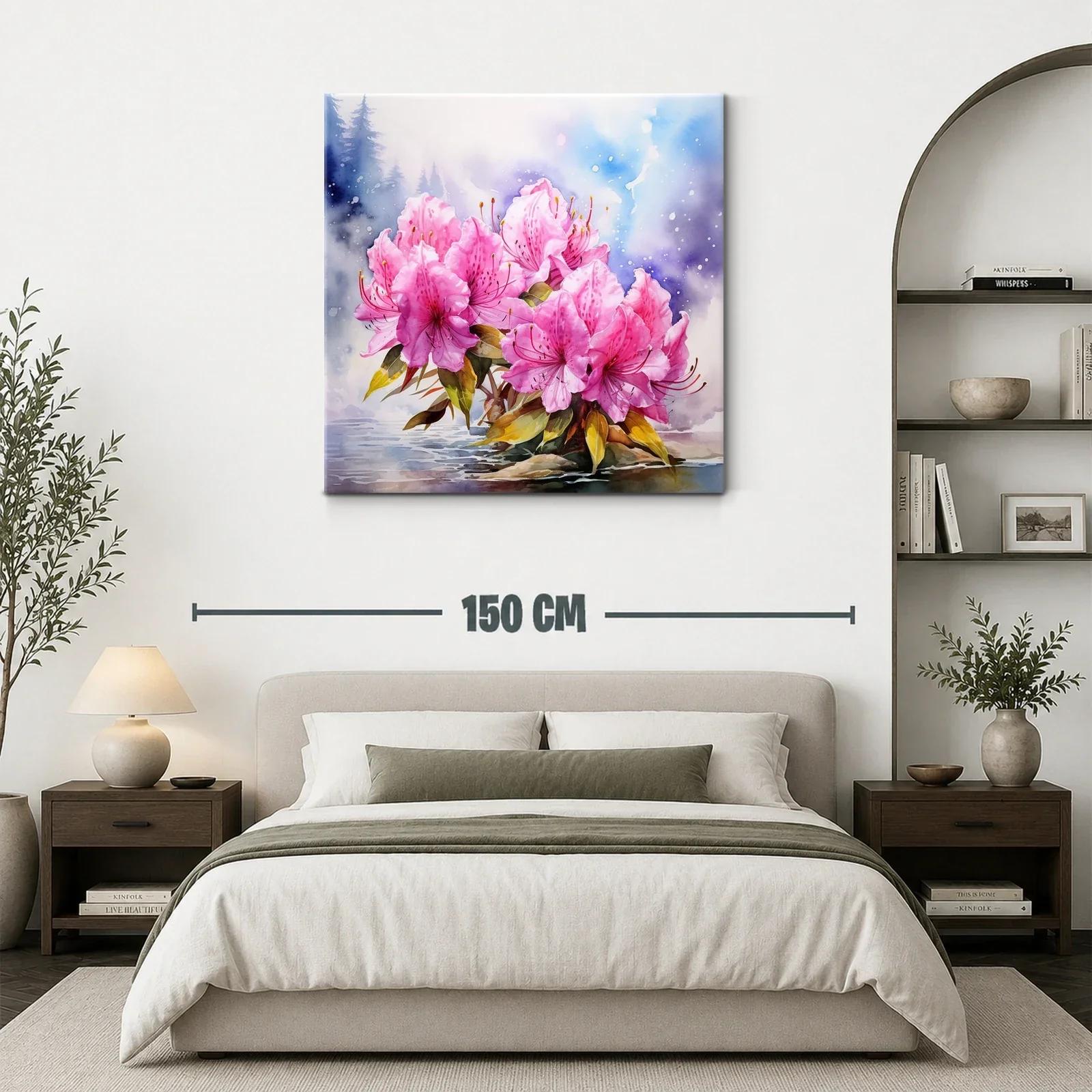 Delicado ramo de flores rosadas con fondo etéreo y acuático — miniatura 3