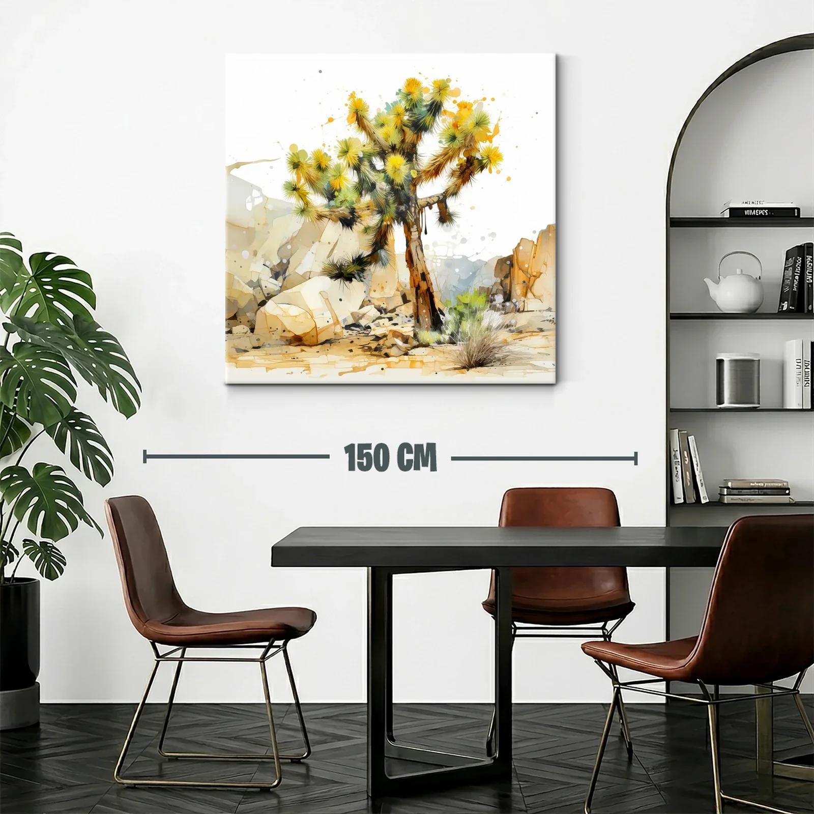 Árbol desértico con vibrante luz y tonos cálidos — miniatura 2