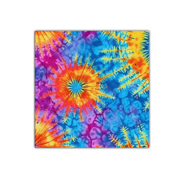 Cuadro vibrante con explosiones de color y formas abstractas