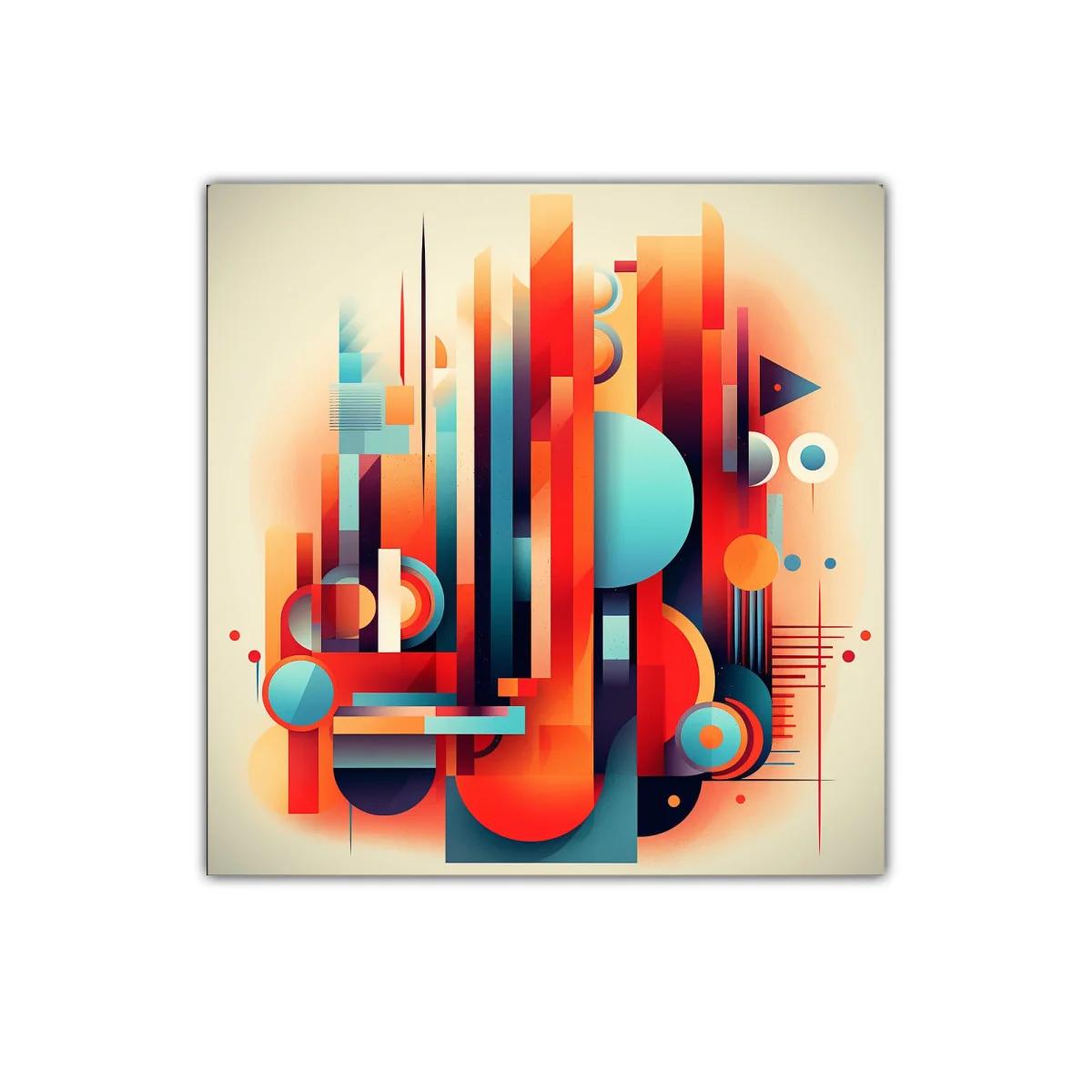 Composición abstracta vibrante con formas geométricas coloridas — imagen principal