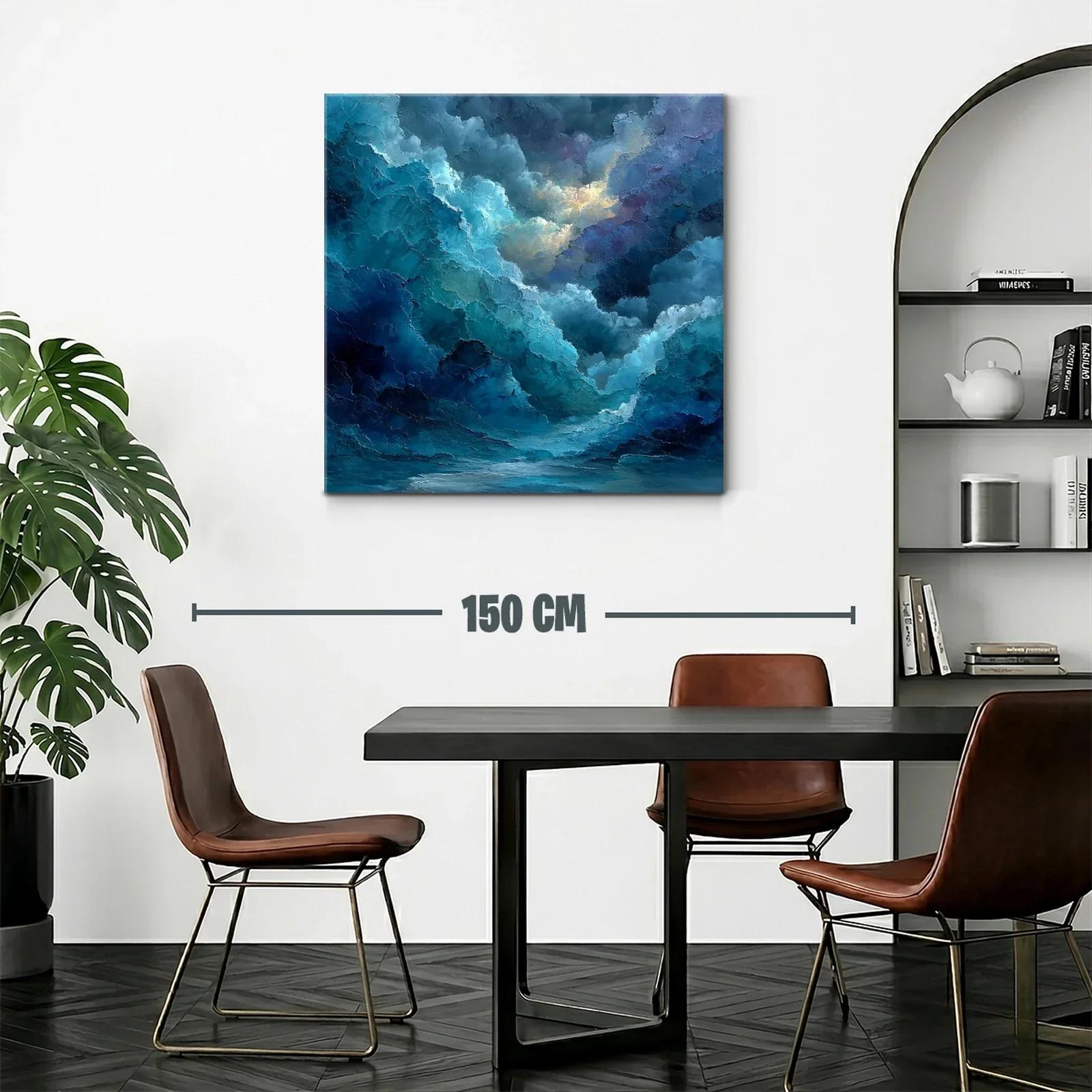 Cielo tormentoso con tonos azules y toque de luz cálida — miniatura 2