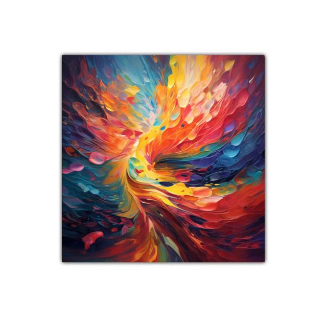 Explosión de colores vibrantes y movimiento dinámico