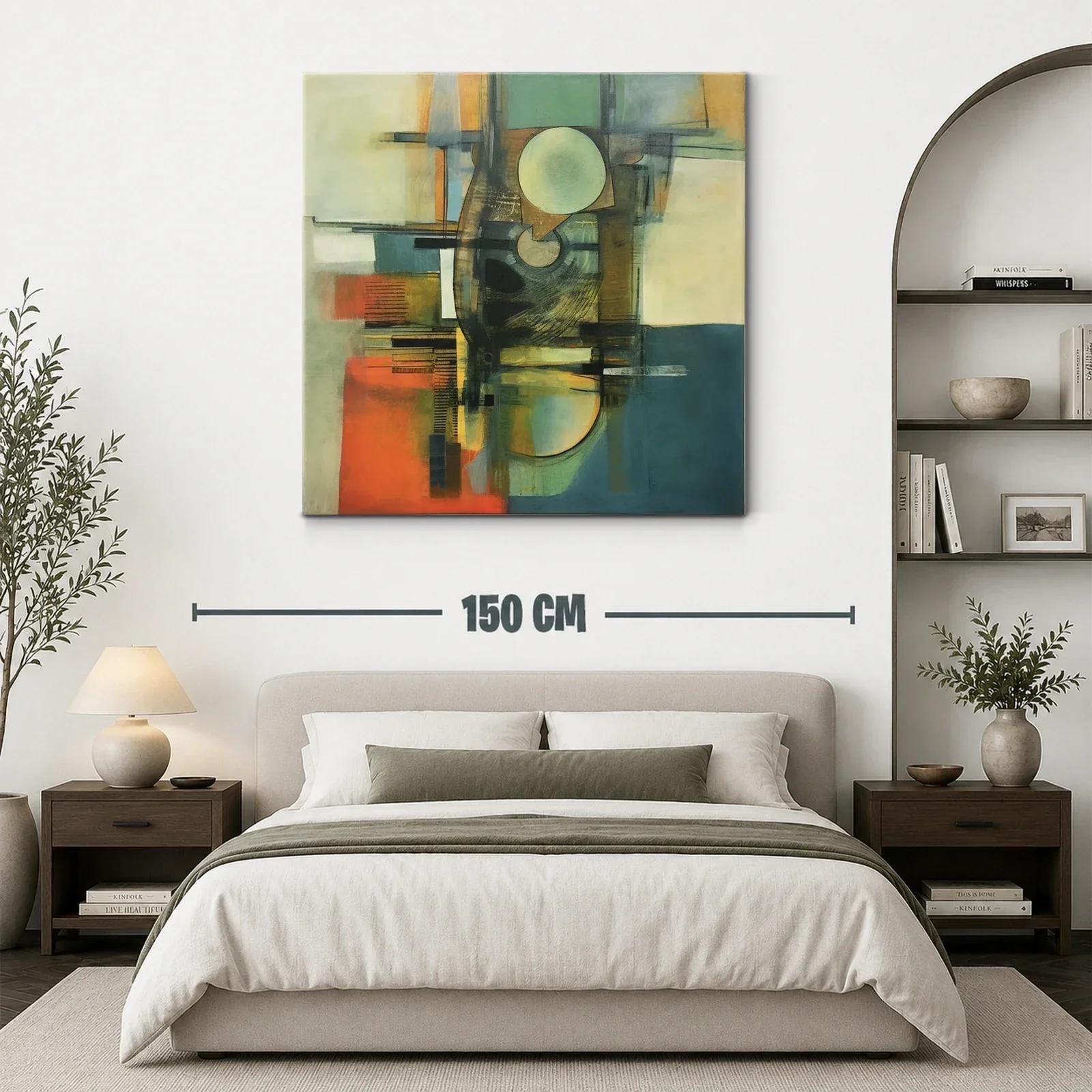 Composición abstracta con formas geométricas y tonos cálidos — miniatura 3