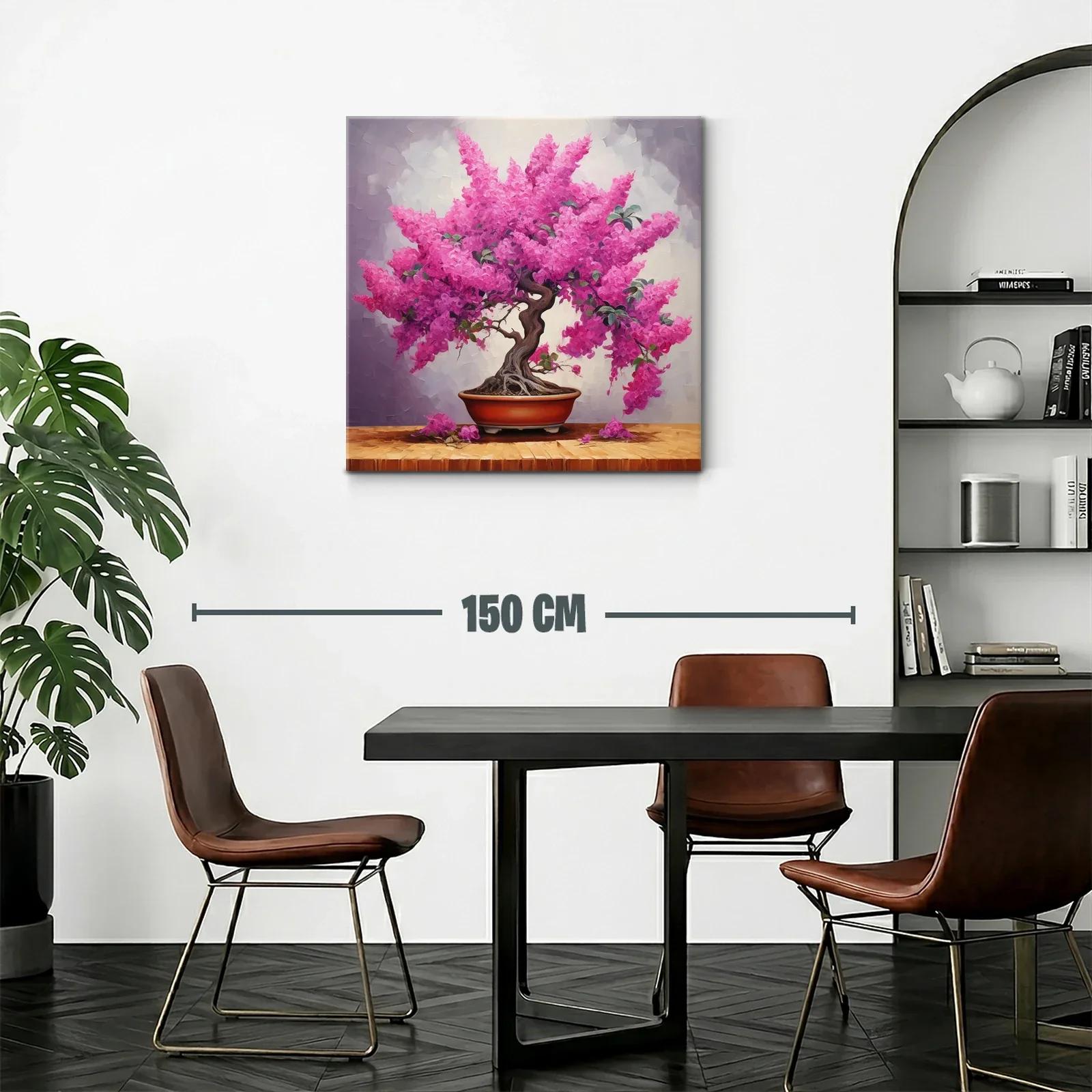 Bonsái con flores vibrantes en tonos fucsia y rosa — miniatura 2