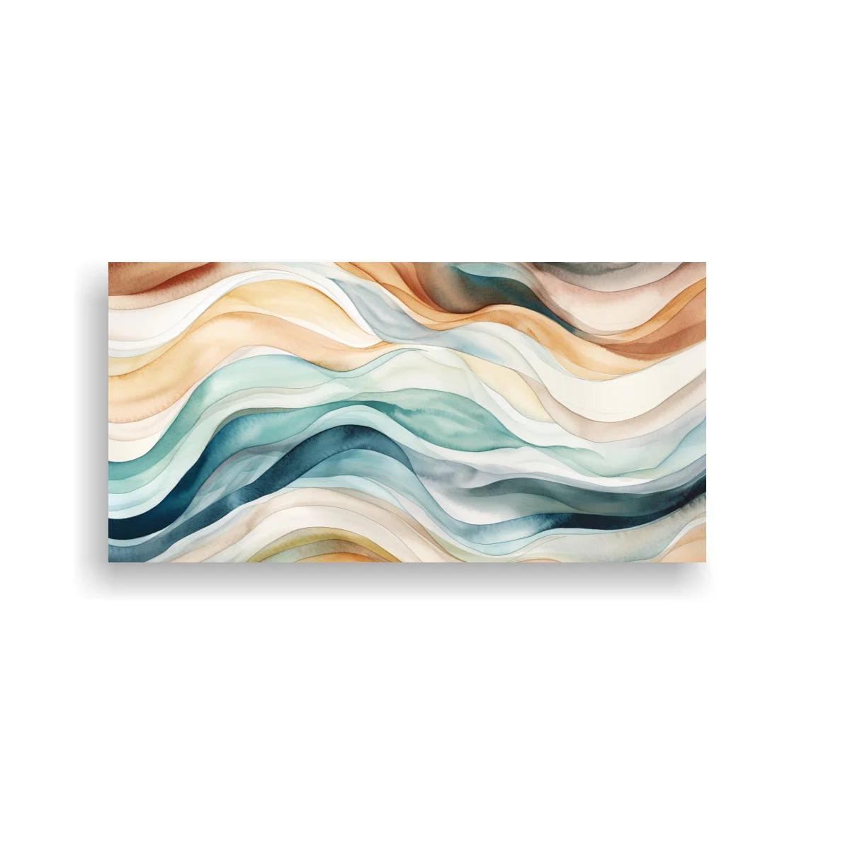 Cuadro ondas fluidas en capas semitransparentes