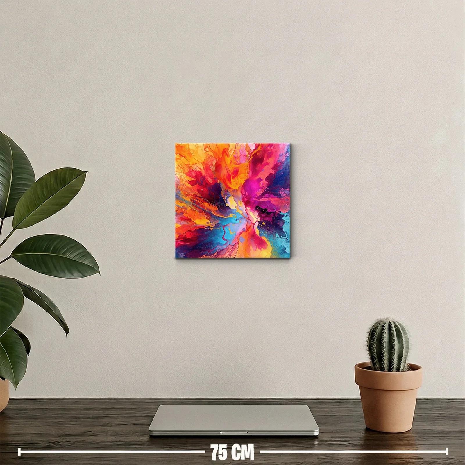 Explosión de color vibrante con tonos cálidos y fríos — miniatura 2