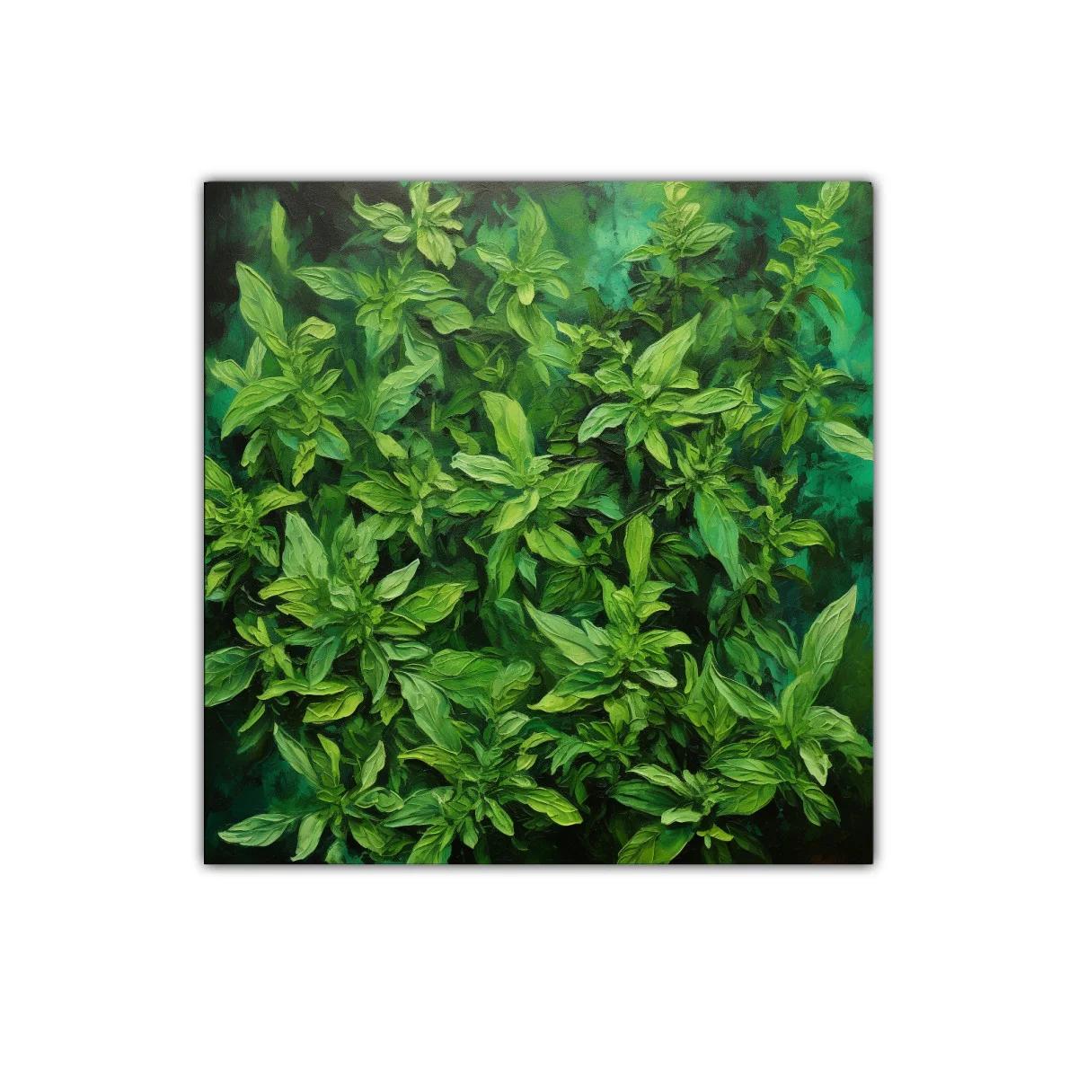 Cuadro decorativo con exuberante follaje verde natural