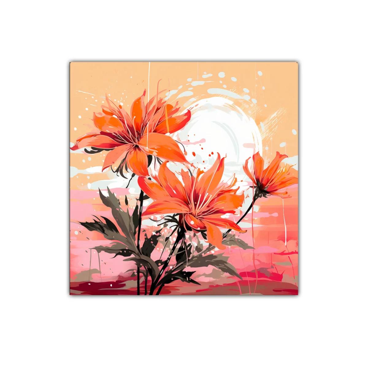 Lirios en tonos cálidos al amanecer vibrante — imagen principal