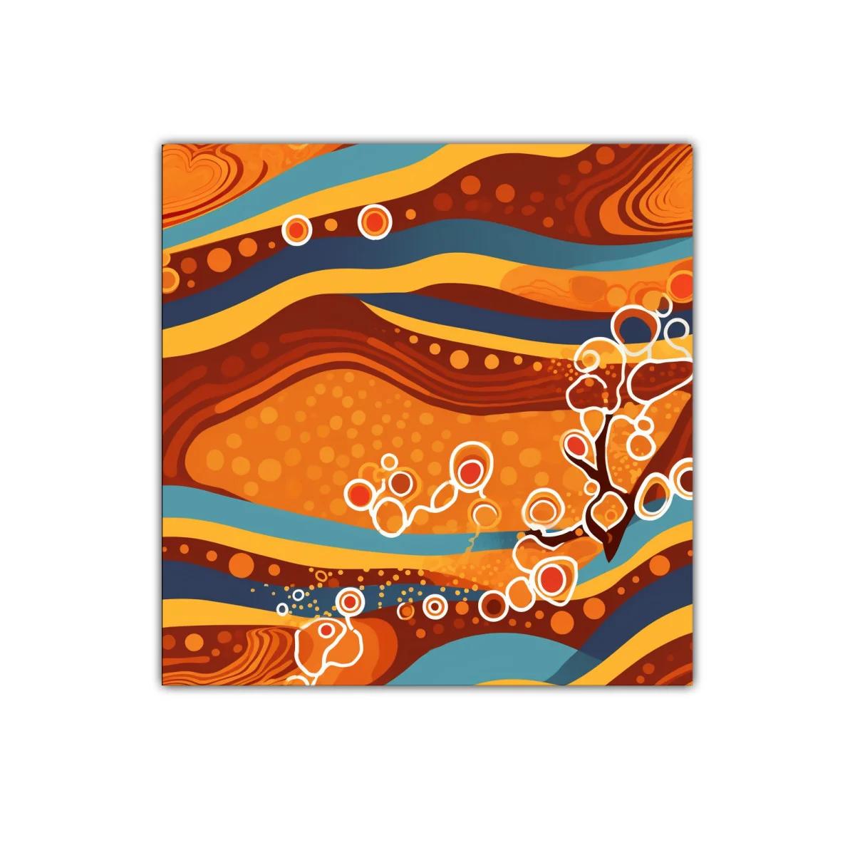 Arte abstracto con formas orgánicas y tonos cálidos — miniatura 1