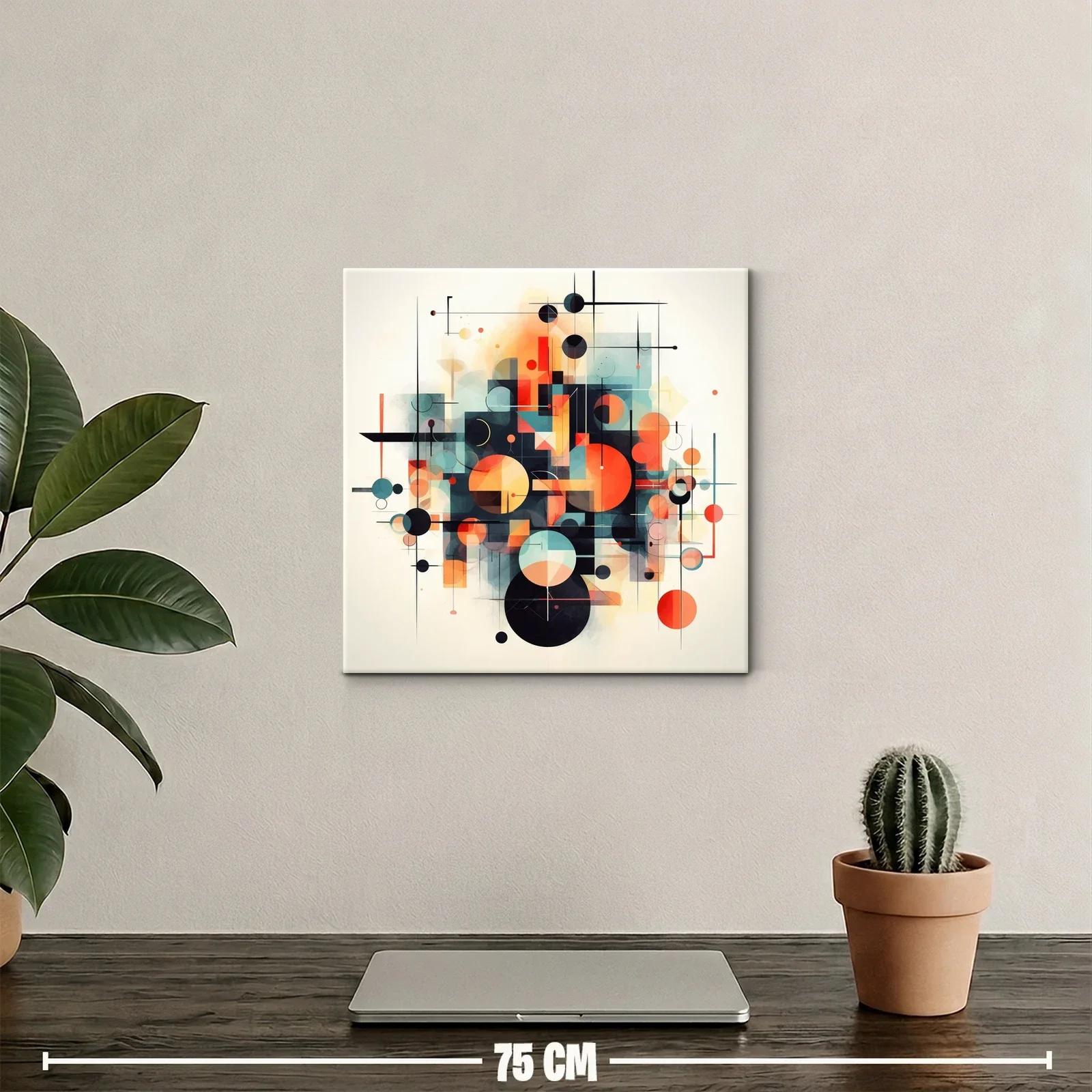 Composición abstracta con formas geométricas y tonos cálidos — miniatura 2