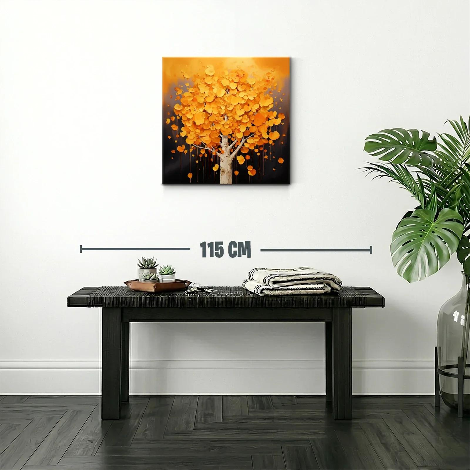 Árbol otoñal con hojas en tonos cálidos y vibrantes — miniatura 2