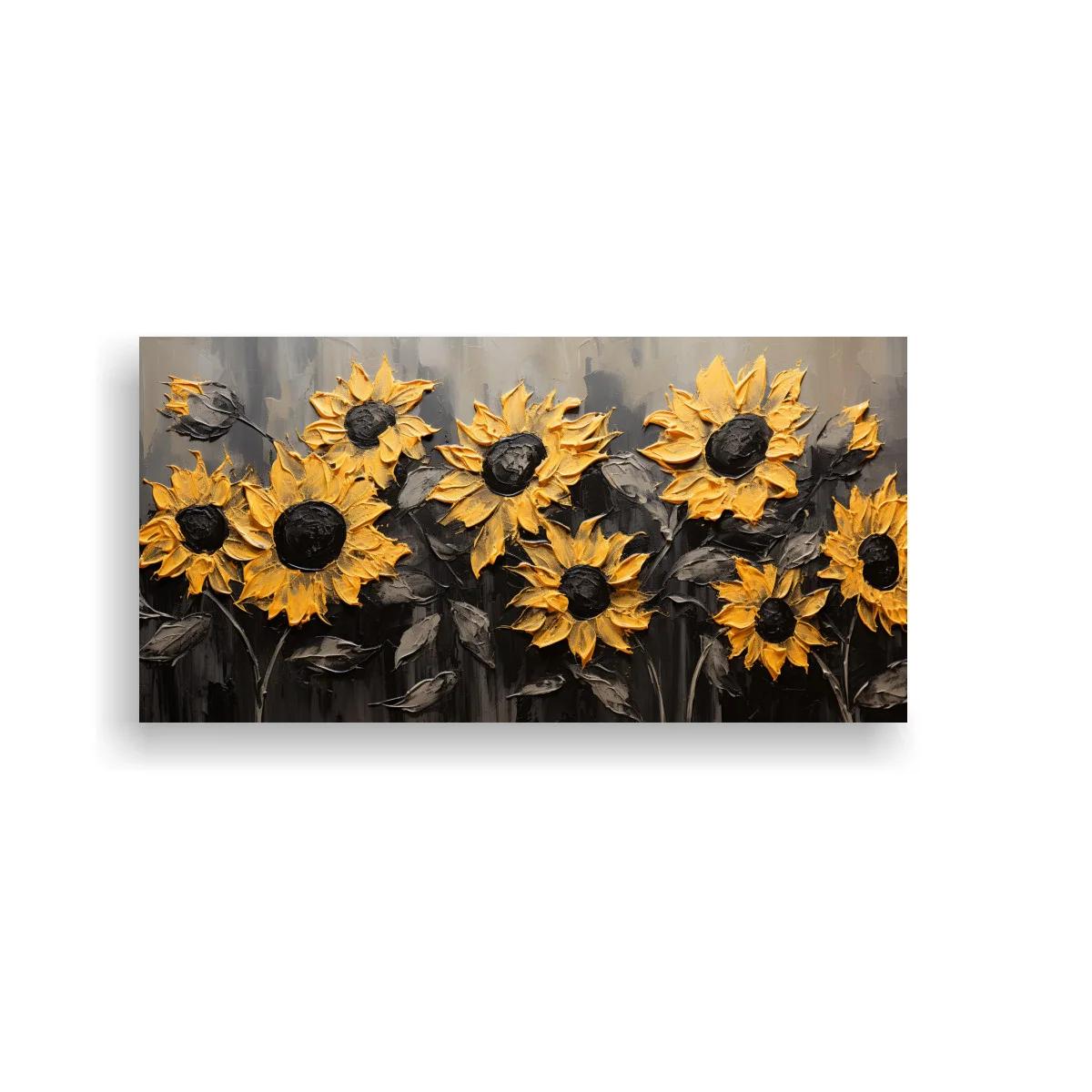 Cuadro de girasoles con abeja