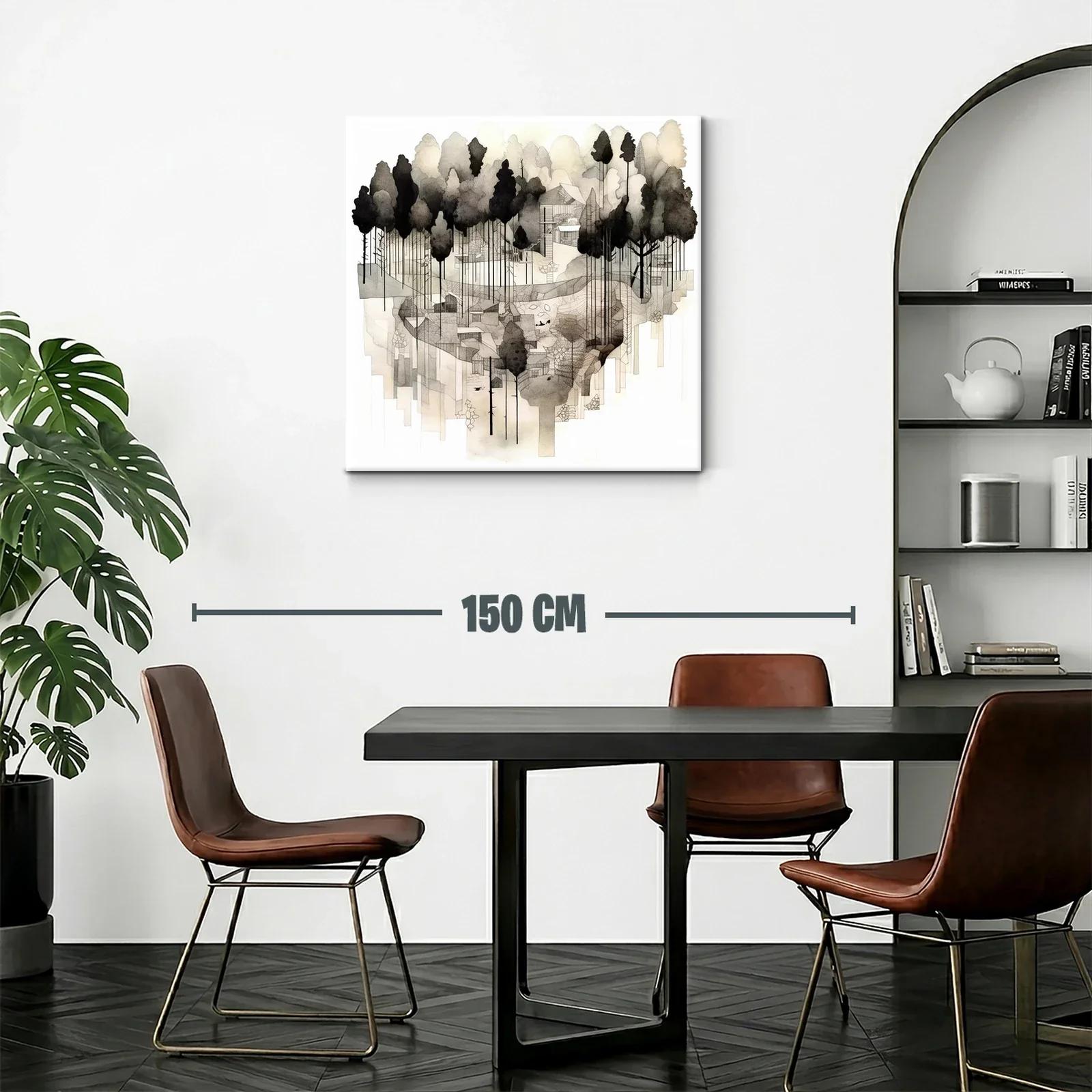 Bosque abstracto en tonos neutros y siluetas delicadas — miniatura 2
