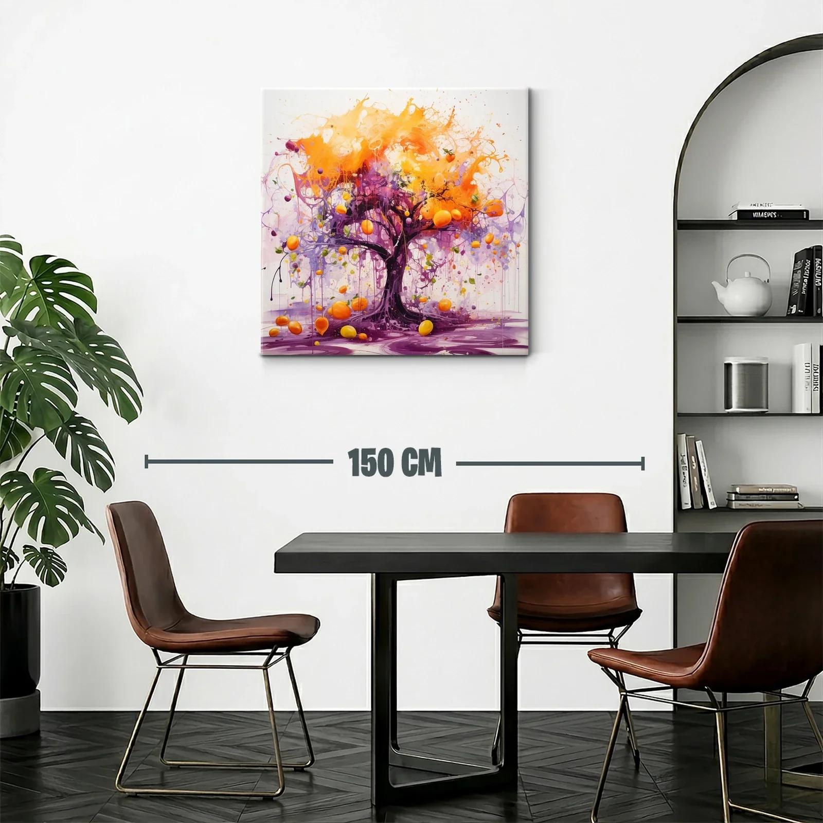 Árbol vibrante con frutos en tonos cálidos y púrpuras — miniatura 2