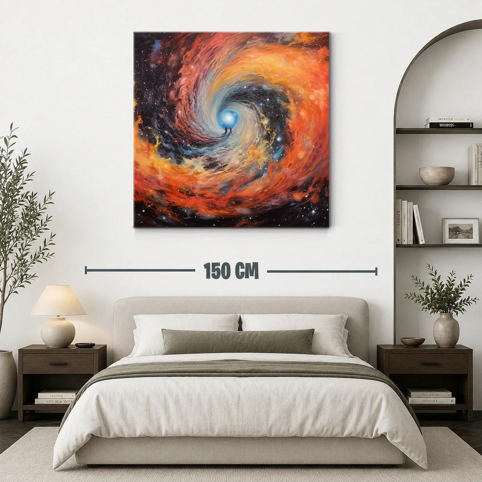 Espiral Cósmica con Luz Azul y Tonos Cálidos Vibrantes — miniatura 3