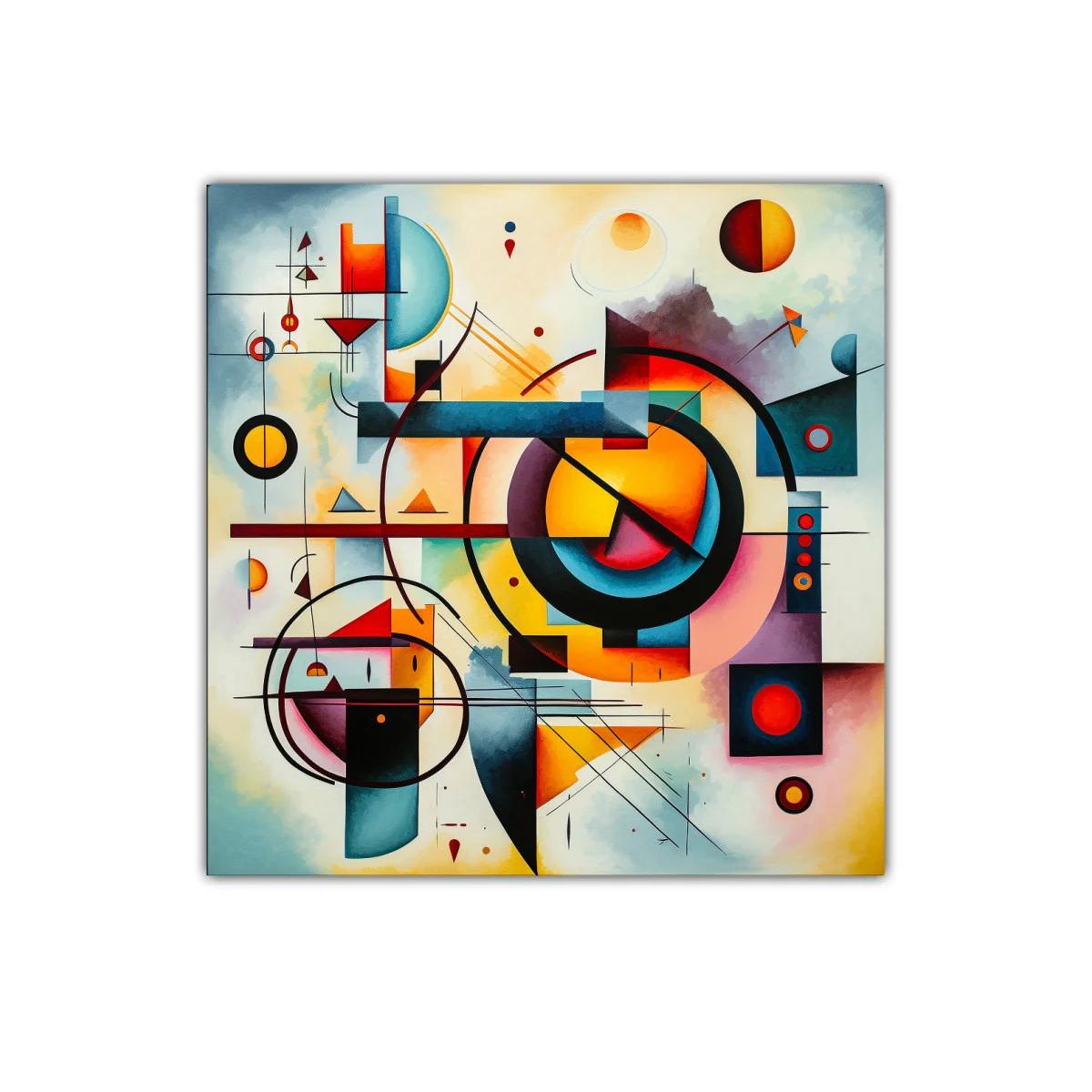 Composición abstracta con formas geométricas y colores vibrantes — imagen principal