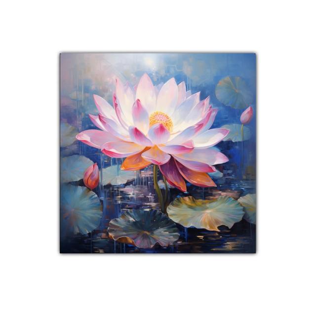 Exquisita flor de loto en armonía acuática y luz suave