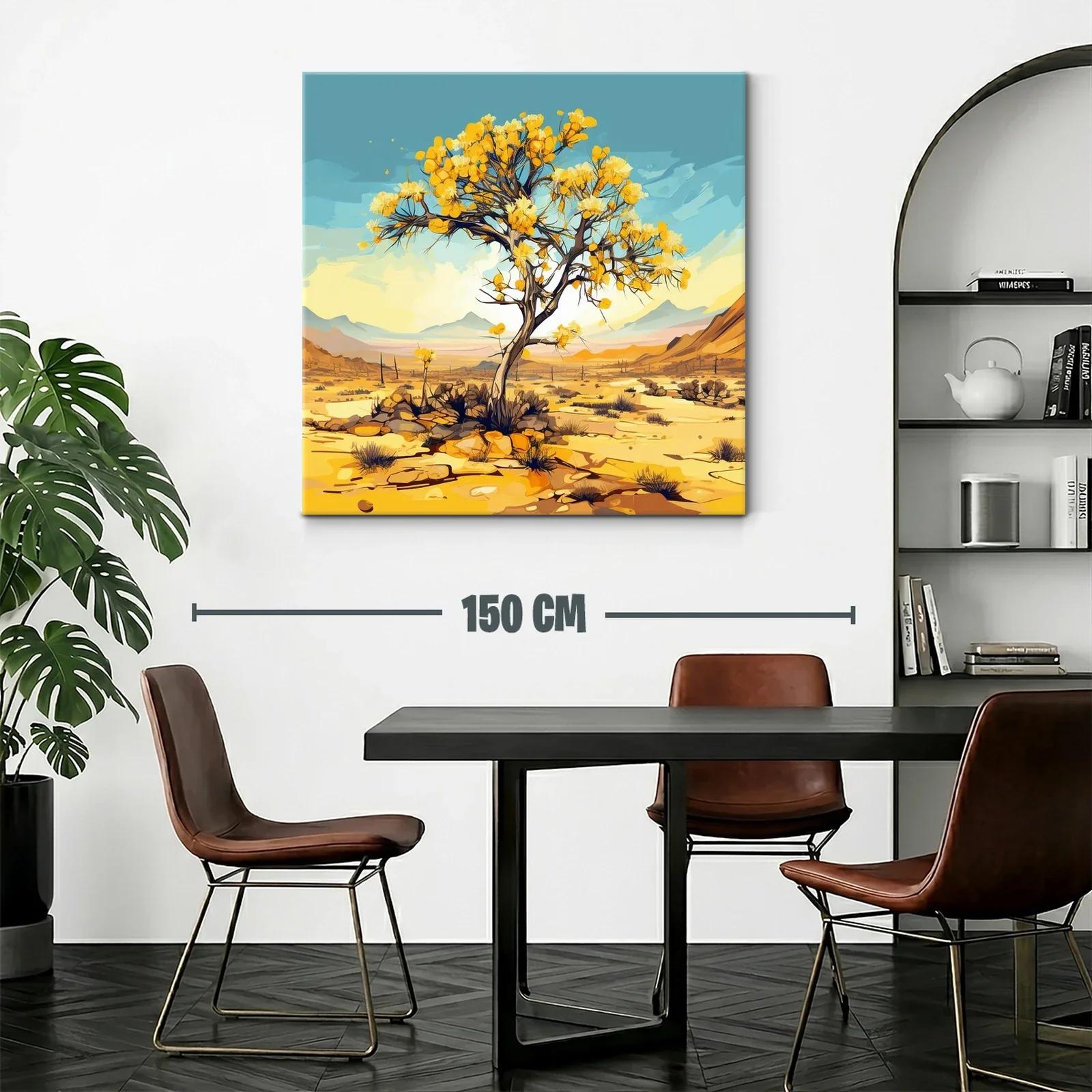 Árbol amarillo en paisaje desértico vibrante — miniatura 2