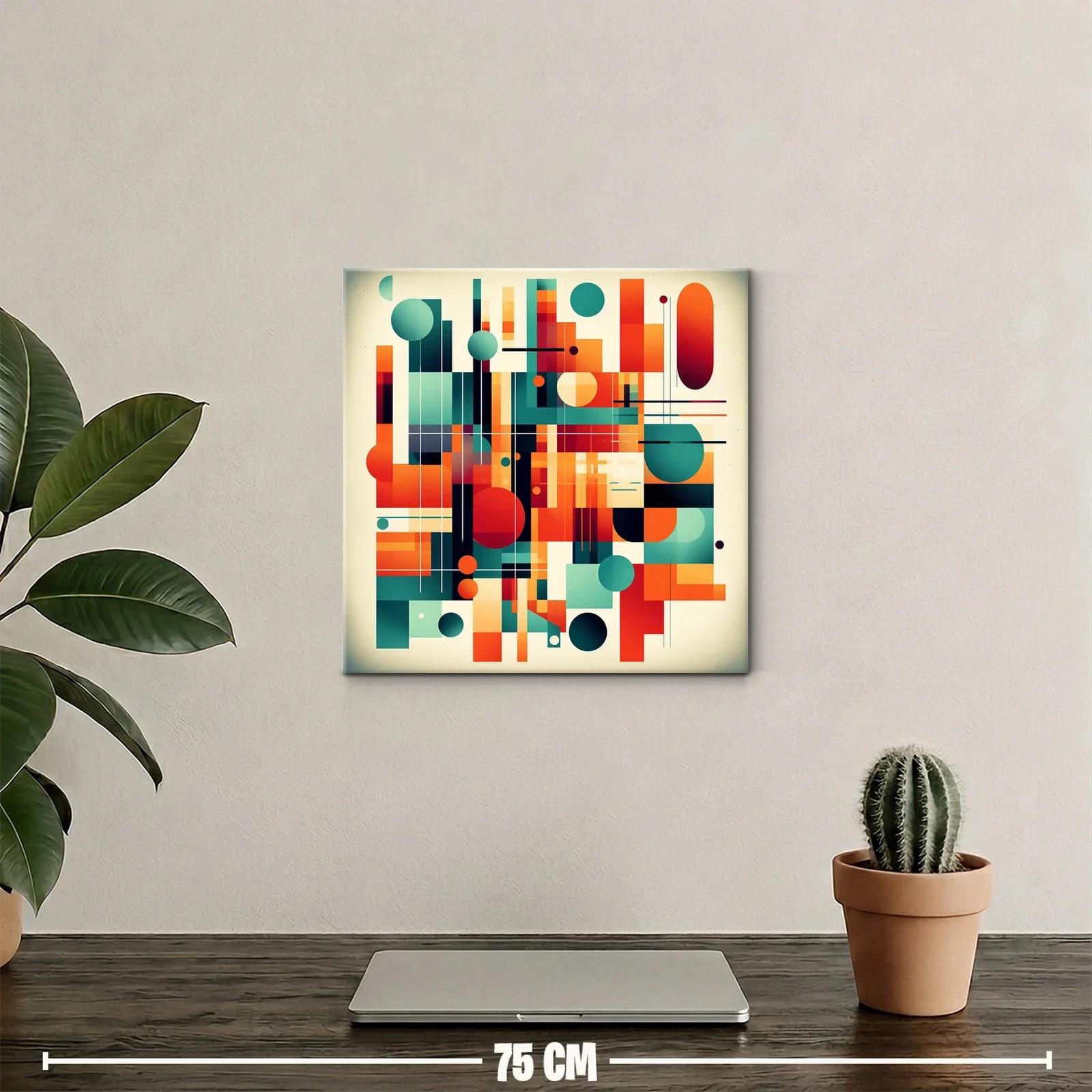 Composición abstracta vibrante con formas geométricas — miniatura 2