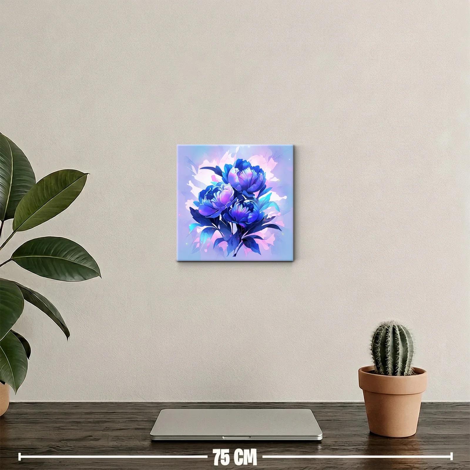Ramo de flores en tonos azul y violeta vibrante — miniatura 2