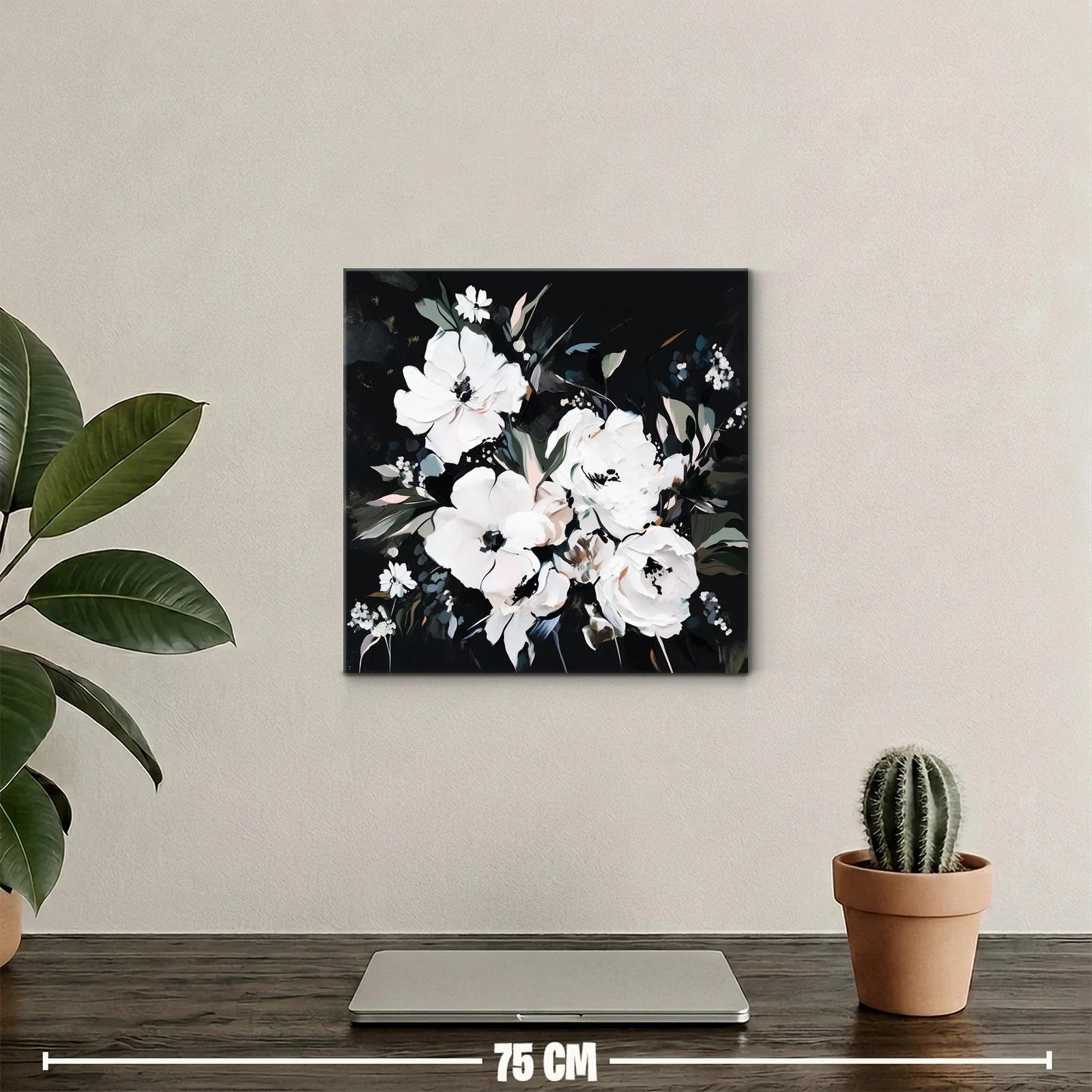 Elegancia floral en tonos blanco y negro — miniatura 2