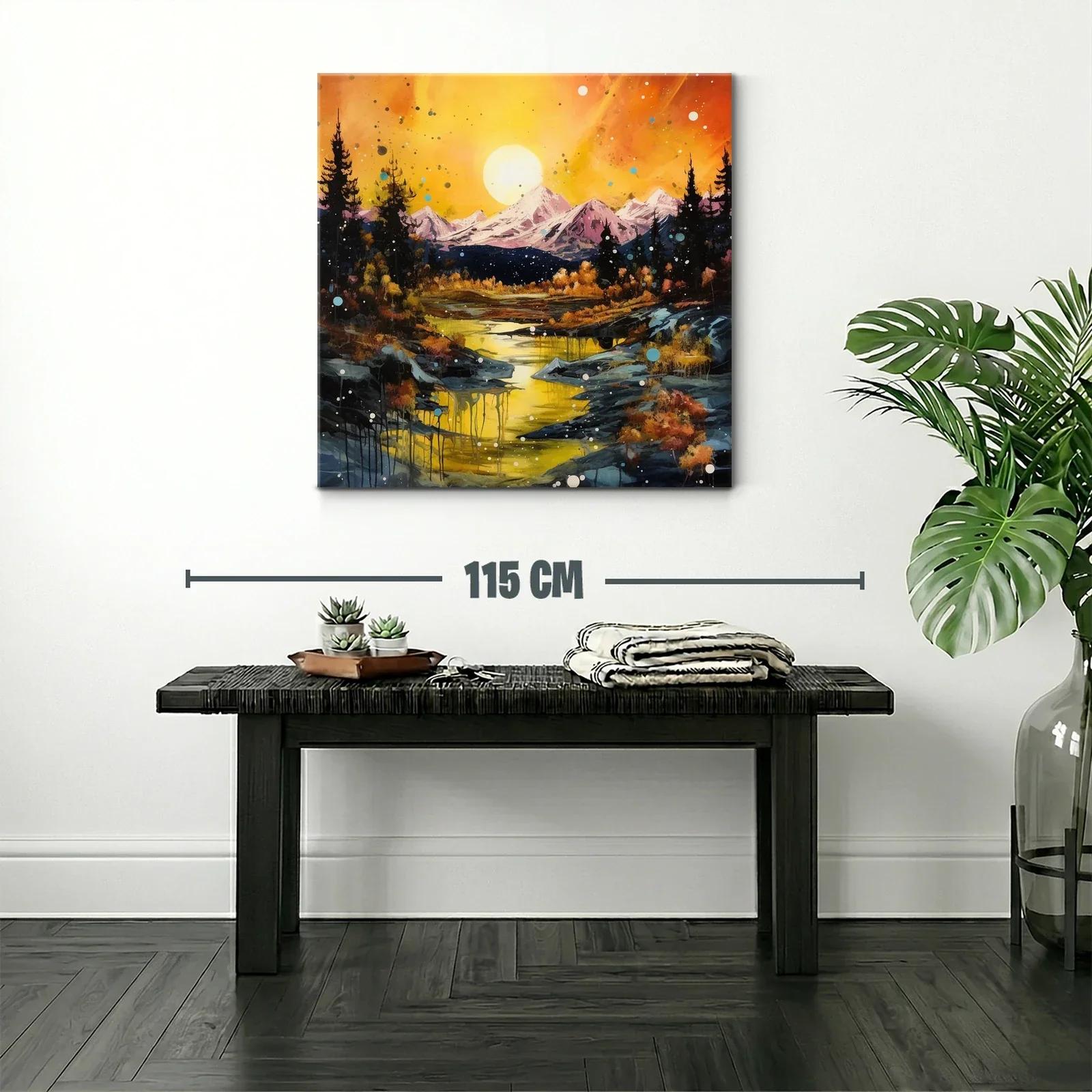 Paisaje de montaña al atardecer vibrante y sereno — miniatura 2