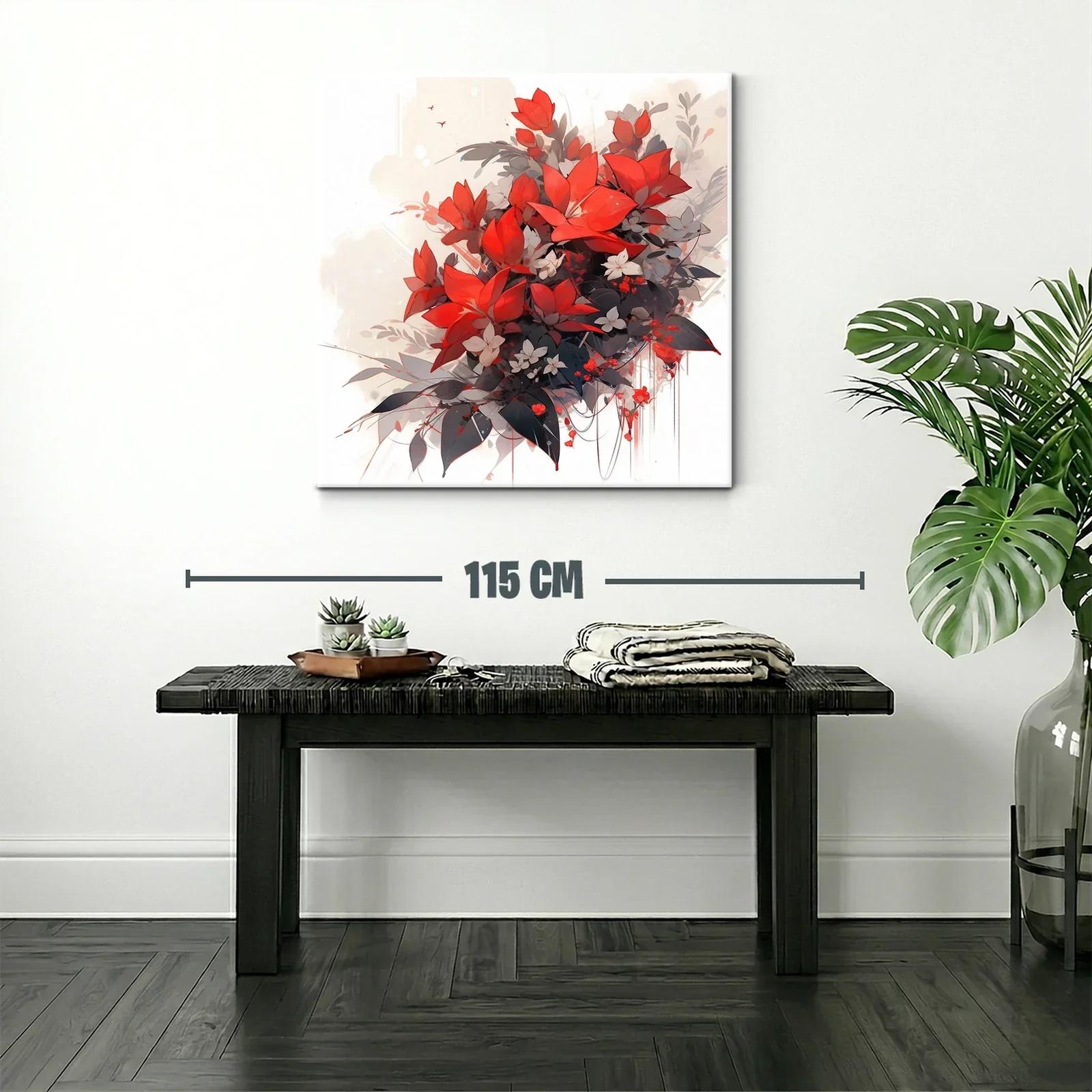 Ramo vibrante de flores rojas con toque moderno — miniatura 2