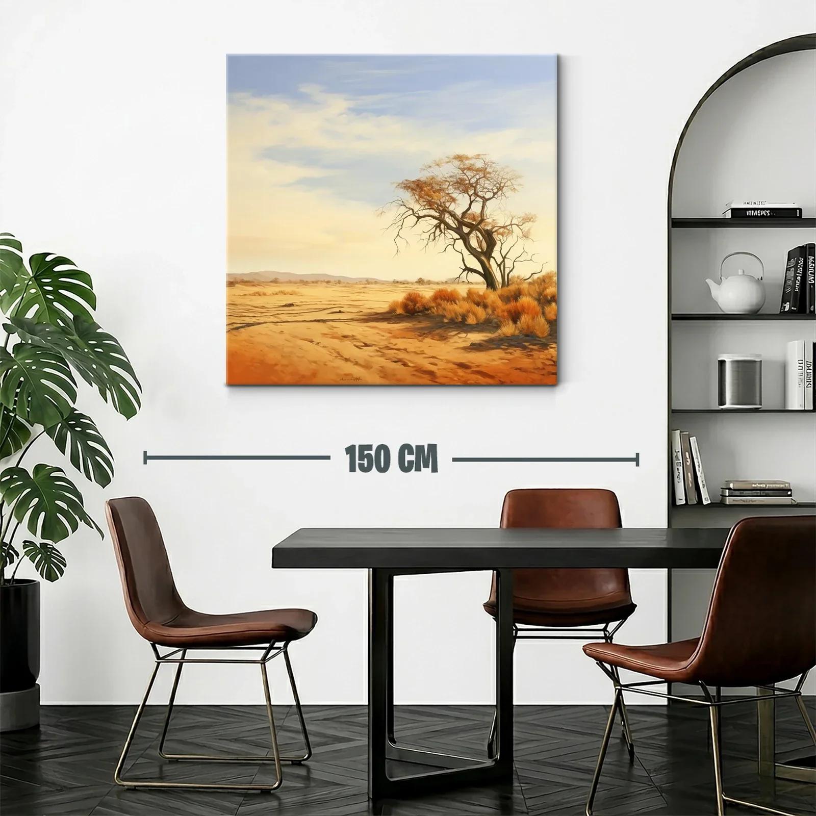 Paisaje sereno con árbol solitario en tonos cálidos — miniatura 2