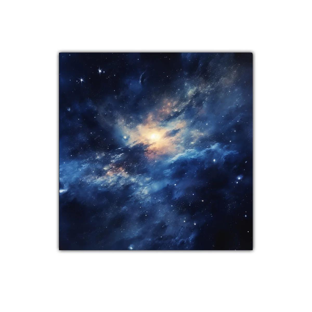 Vibrante espacio cósmico con estrellas y nebulosas luminosas — miniatura 1