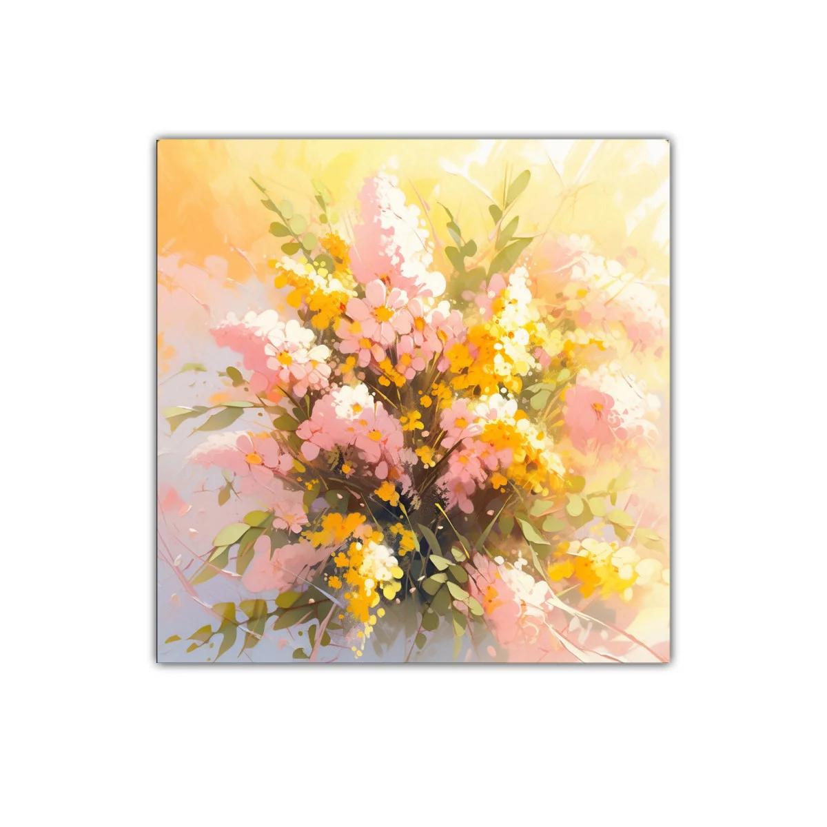 Ramo luminoso de flores en tonos cálidos y suaves — imagen principal