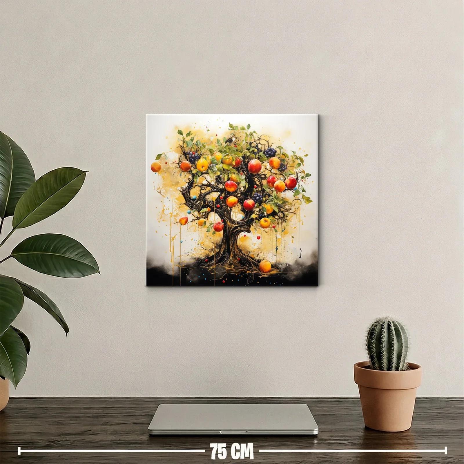 Árbol frutal exuberante con tonos cálidos y vibrantes — miniatura 2