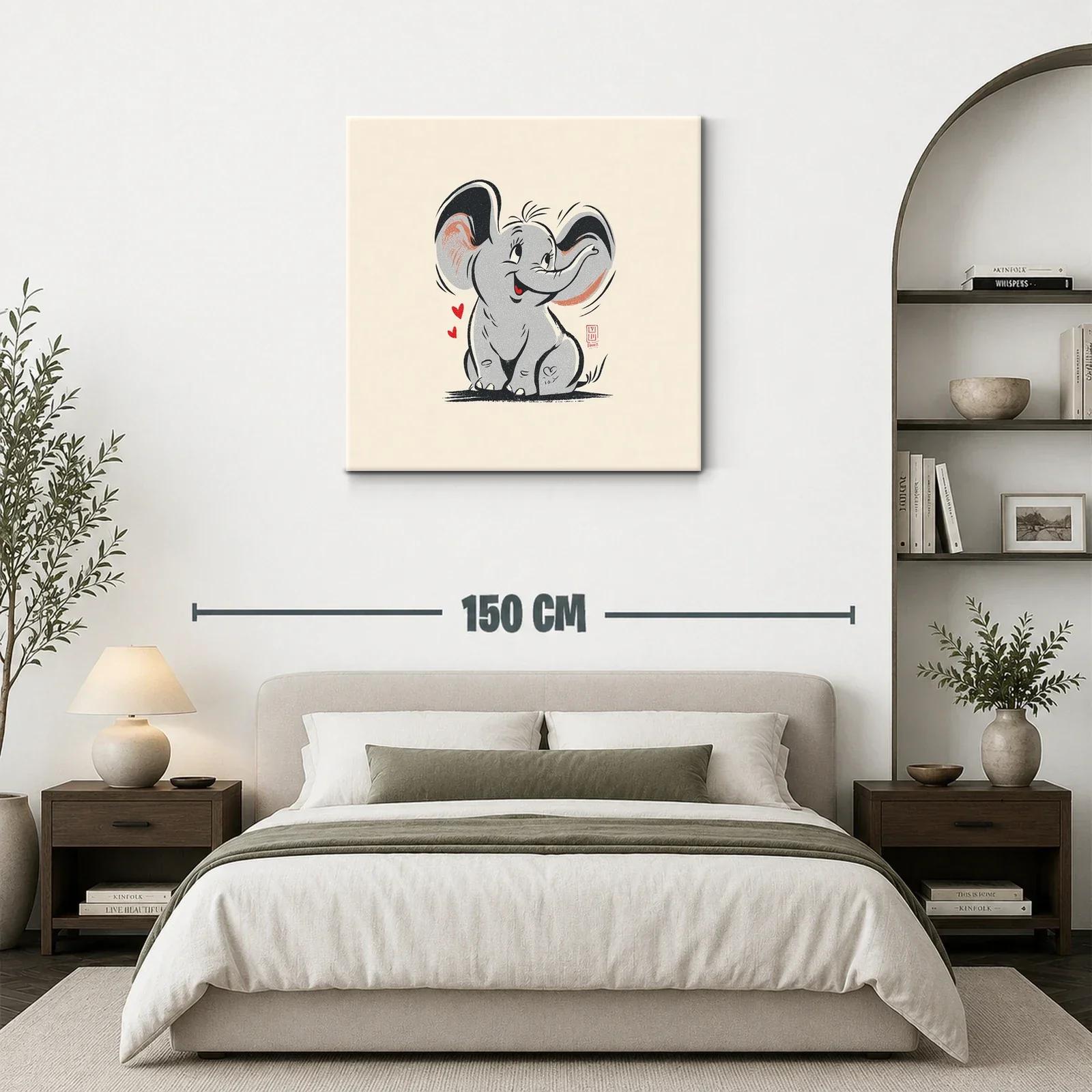 Cuadro infantil de elefante adorable con carisma — miniatura 3