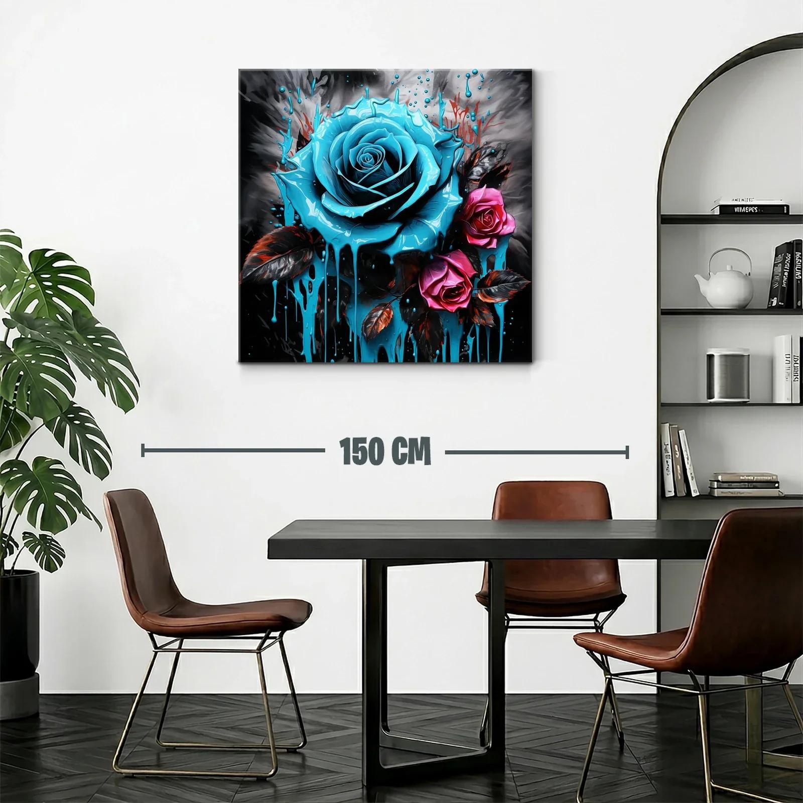 Rosas vibrantes con efecto pintura líquida en tonos intensos — miniatura 2