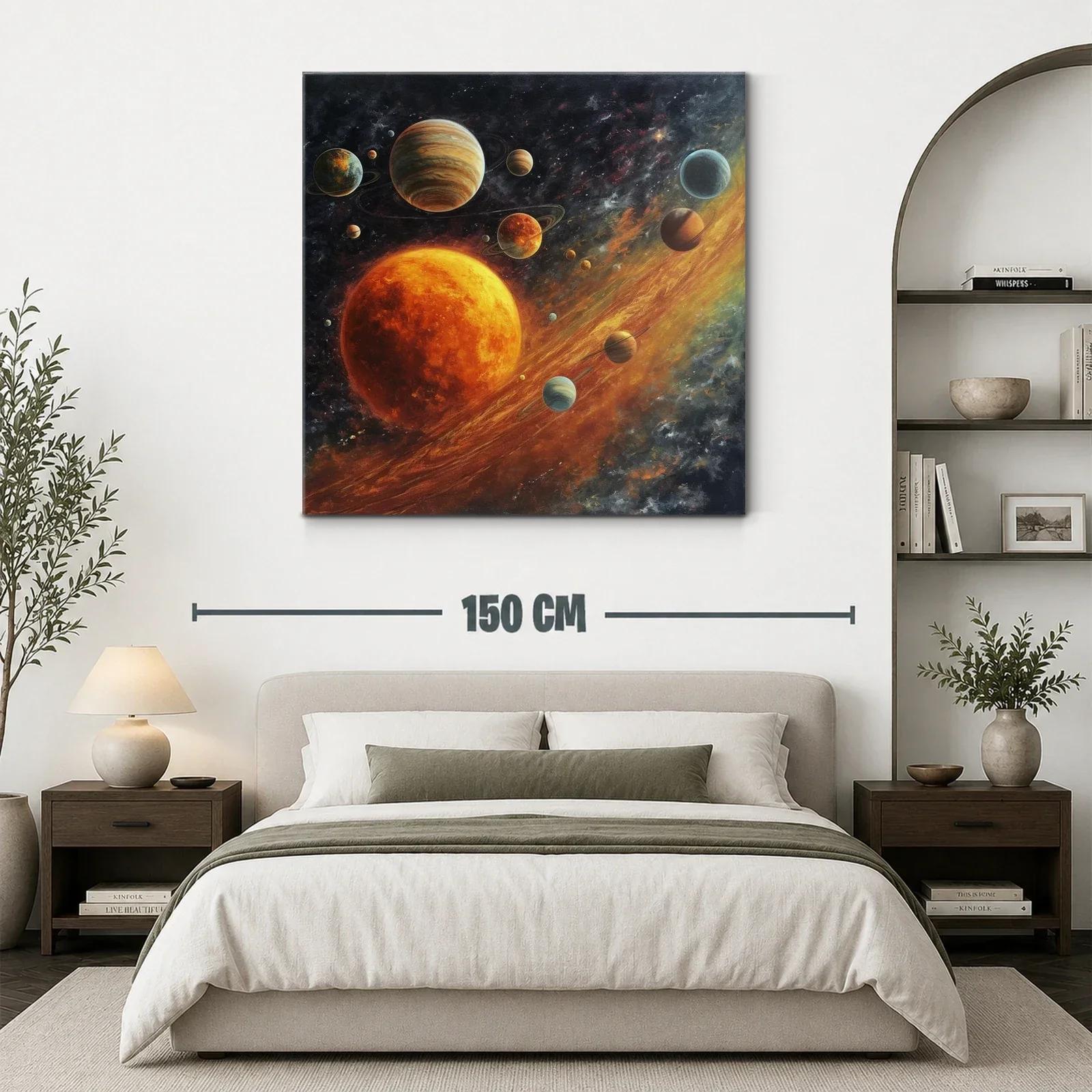 Cuadro del Sistema Solar en tonos cálidos y oscuros — miniatura 3