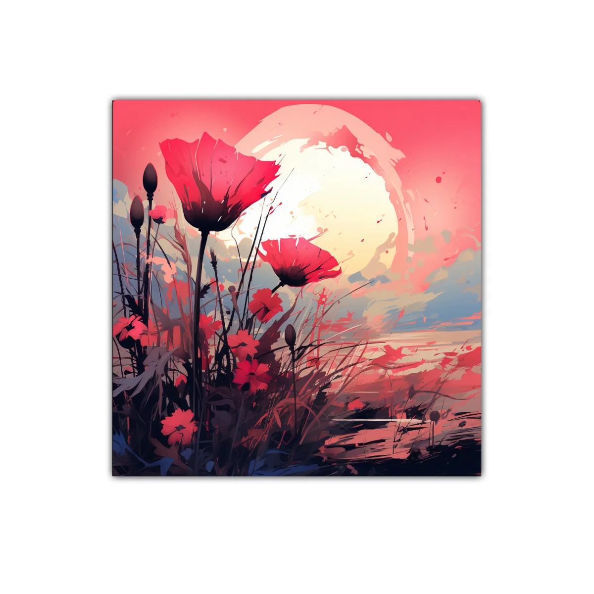 Flores vibrantes al atardecer con tonos cálidos y suaves — imagen principal