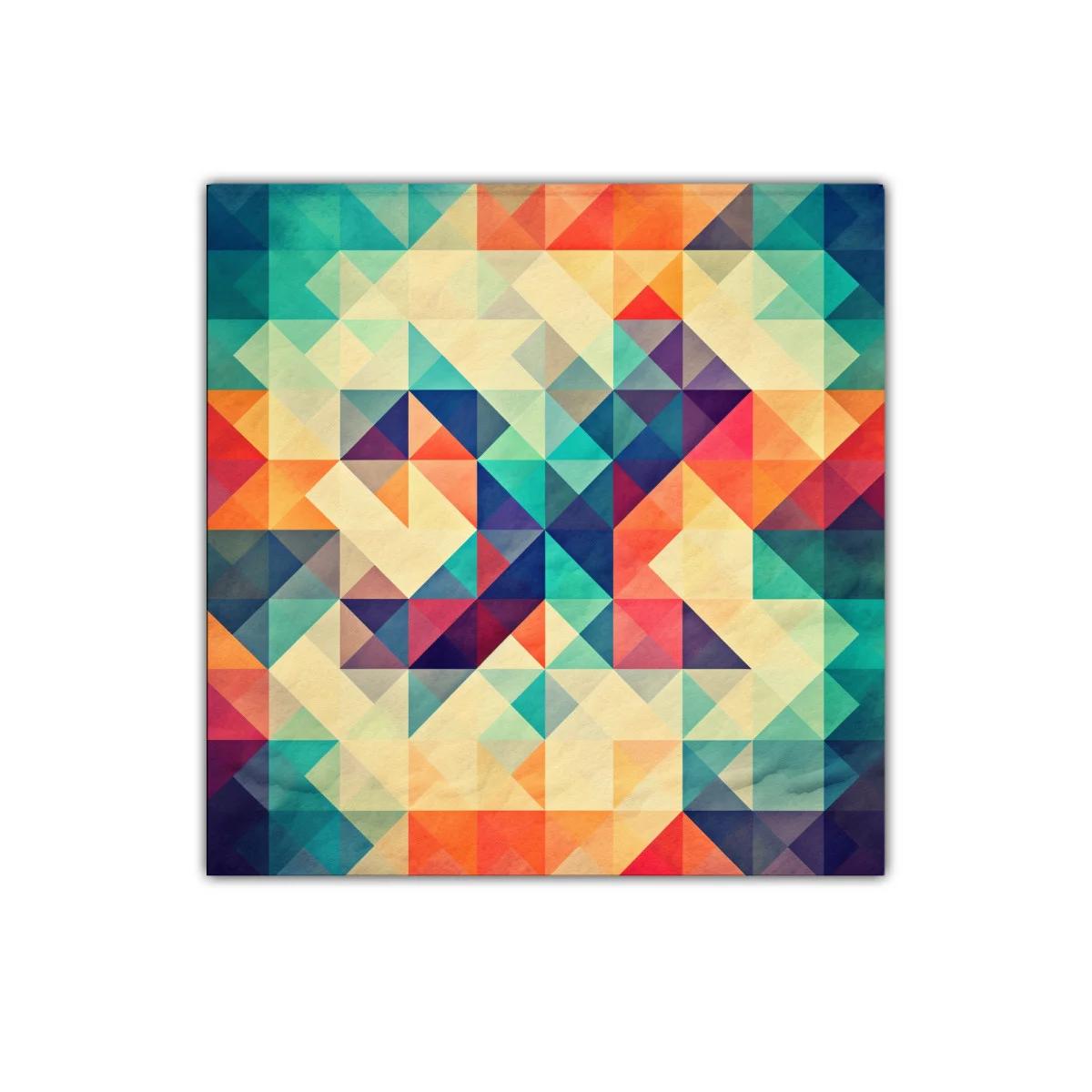 Cuadro decorativo con formas geométricas multicolor vibrante