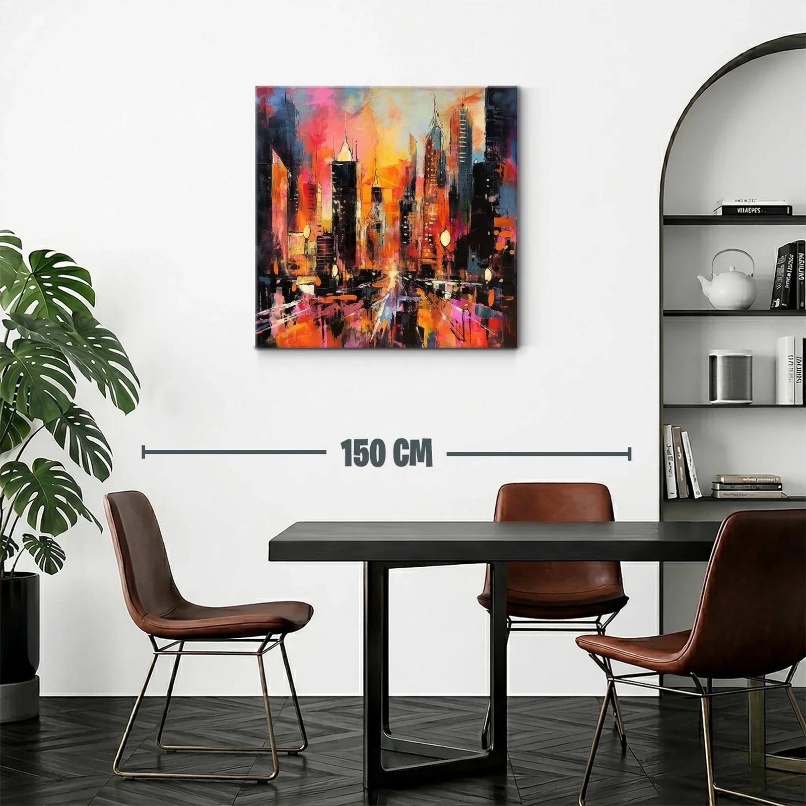 Atardecer vibrante en ciudad moderna llena de energía — miniatura 2