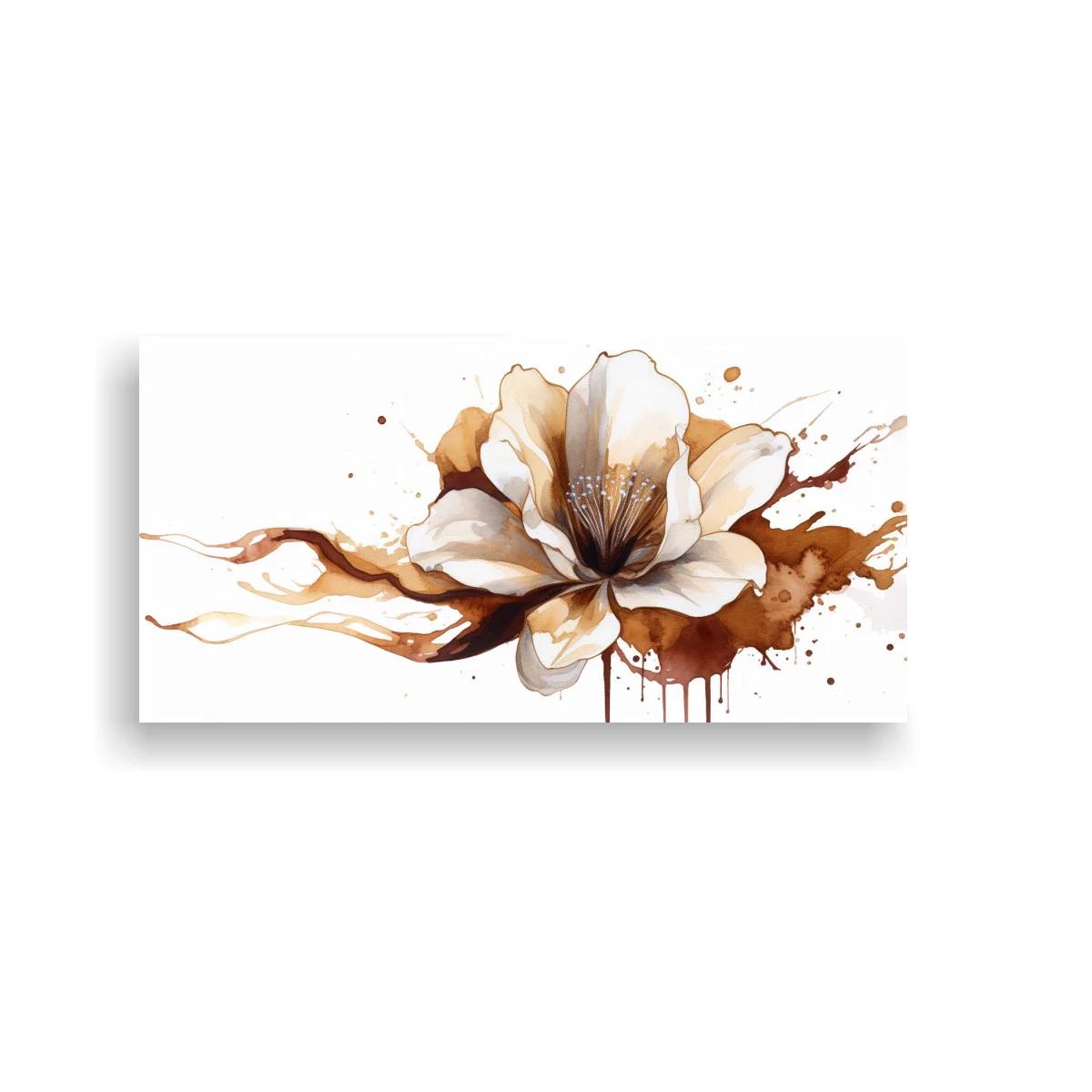 Cuadro magnolia blanca con salpicaduras expansivas