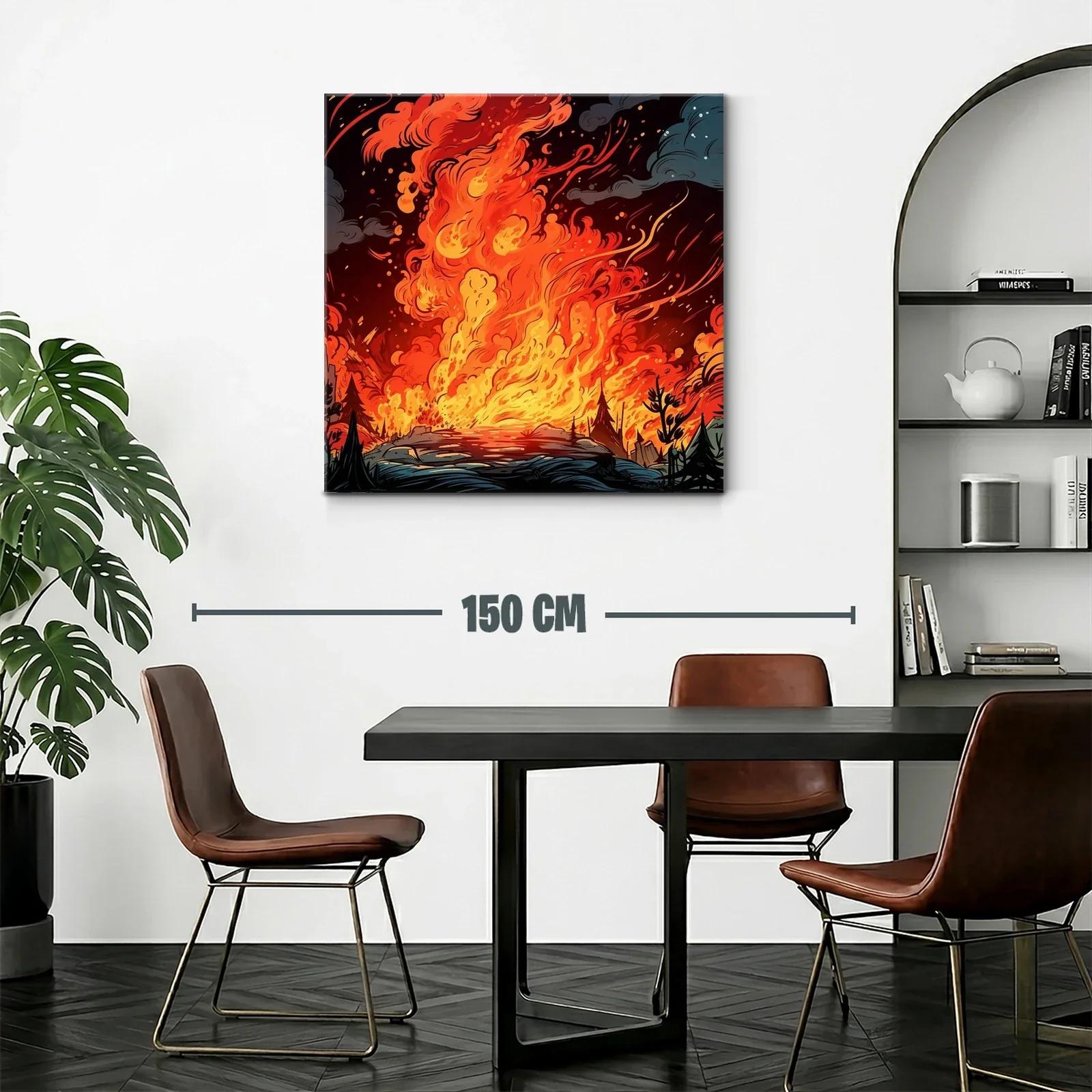 Intensidad ardiente en un paisaje en llamas vibrantes — miniatura 2