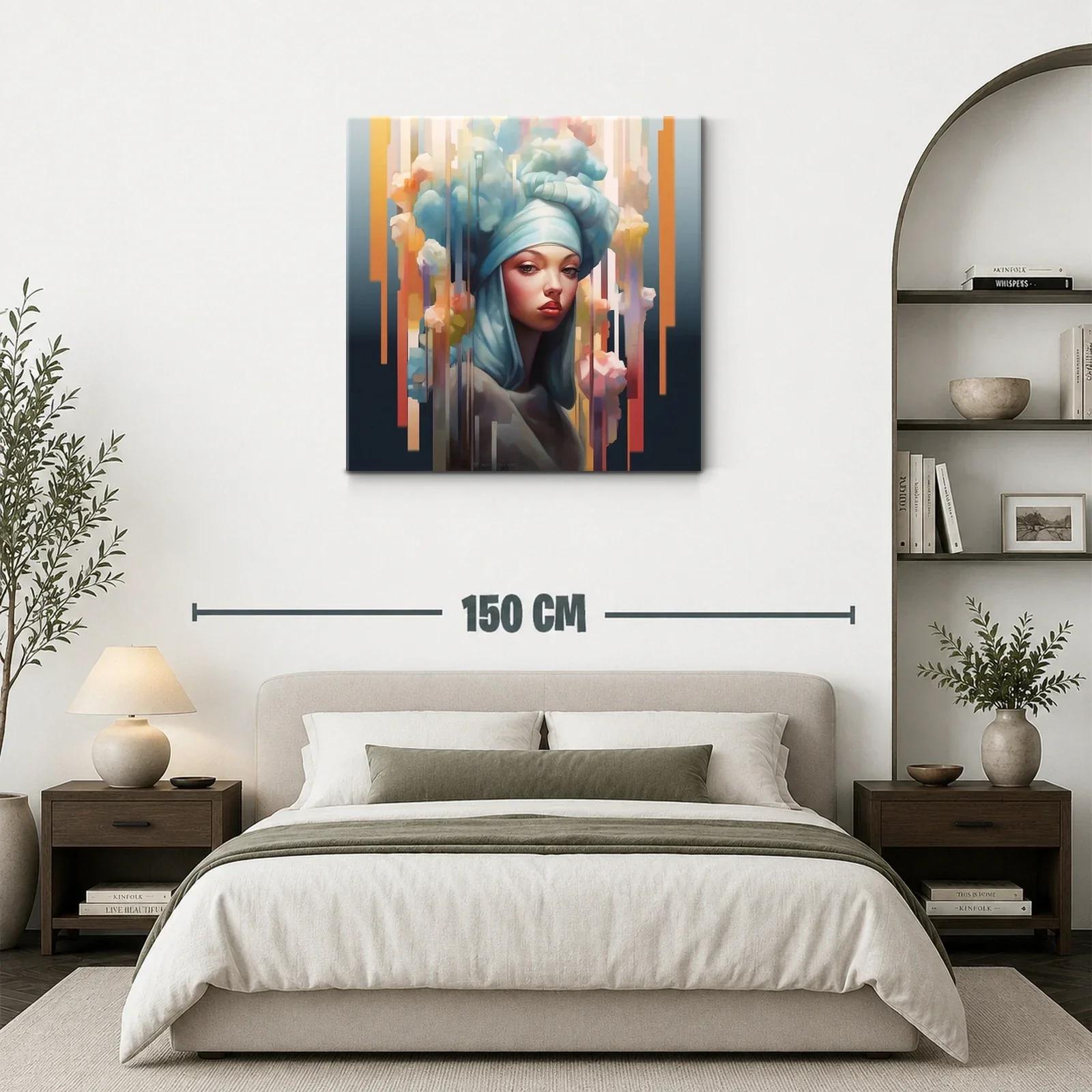 Retrato femenino con turbante y atmósfera etérea — miniatura 3